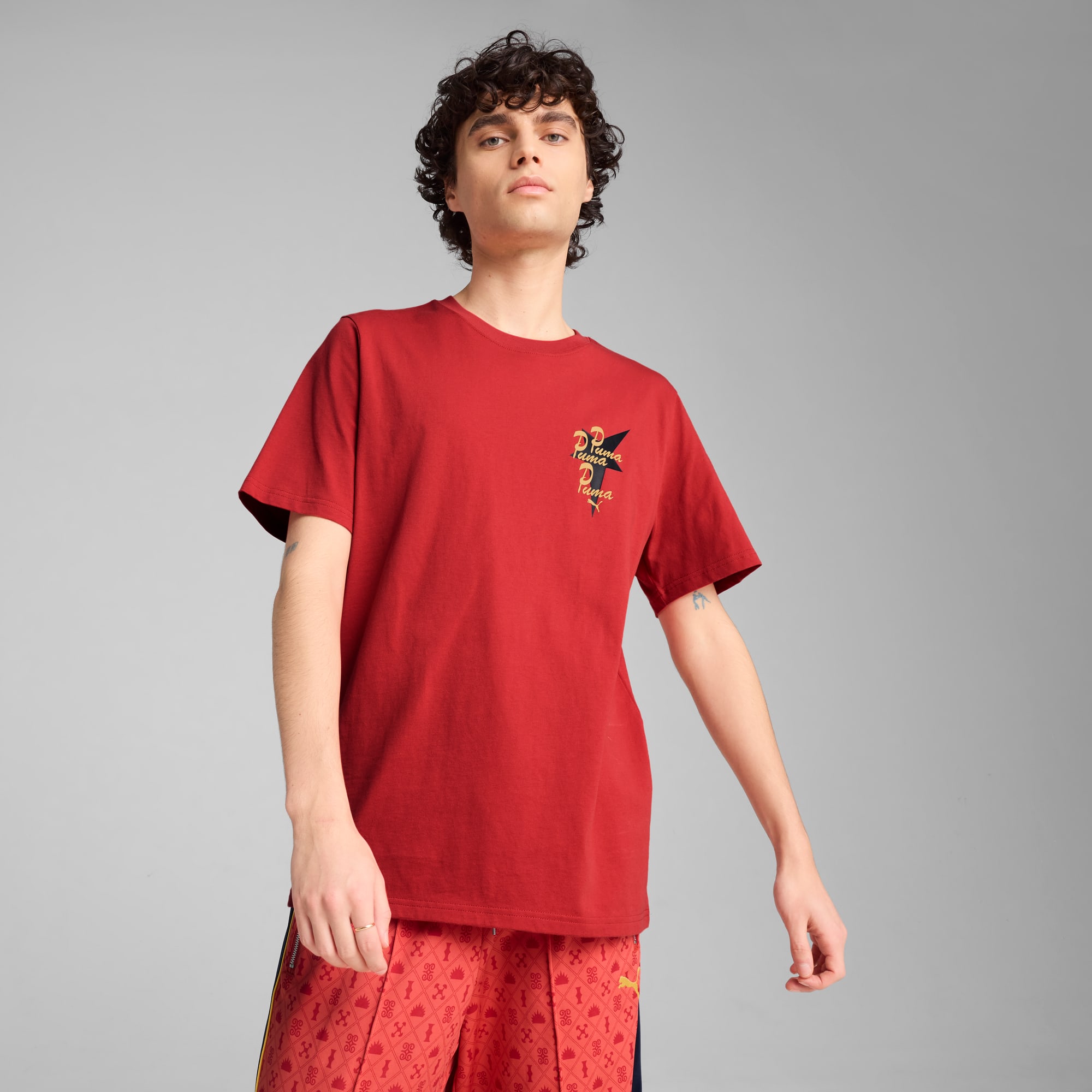 Road To Unity Graphic Tee Men, Red Fire, large-SEA