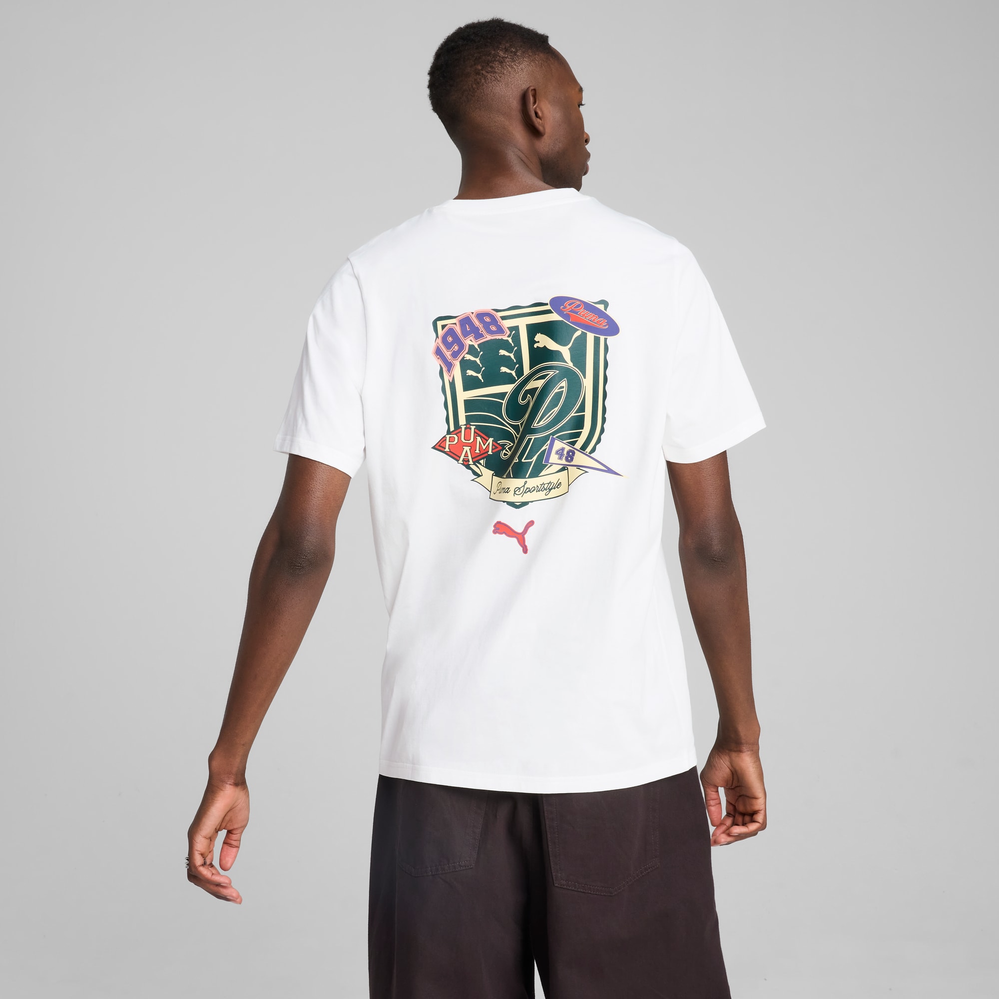 SPORTS LEGACY Graphic Tee Men, PUMA White, large