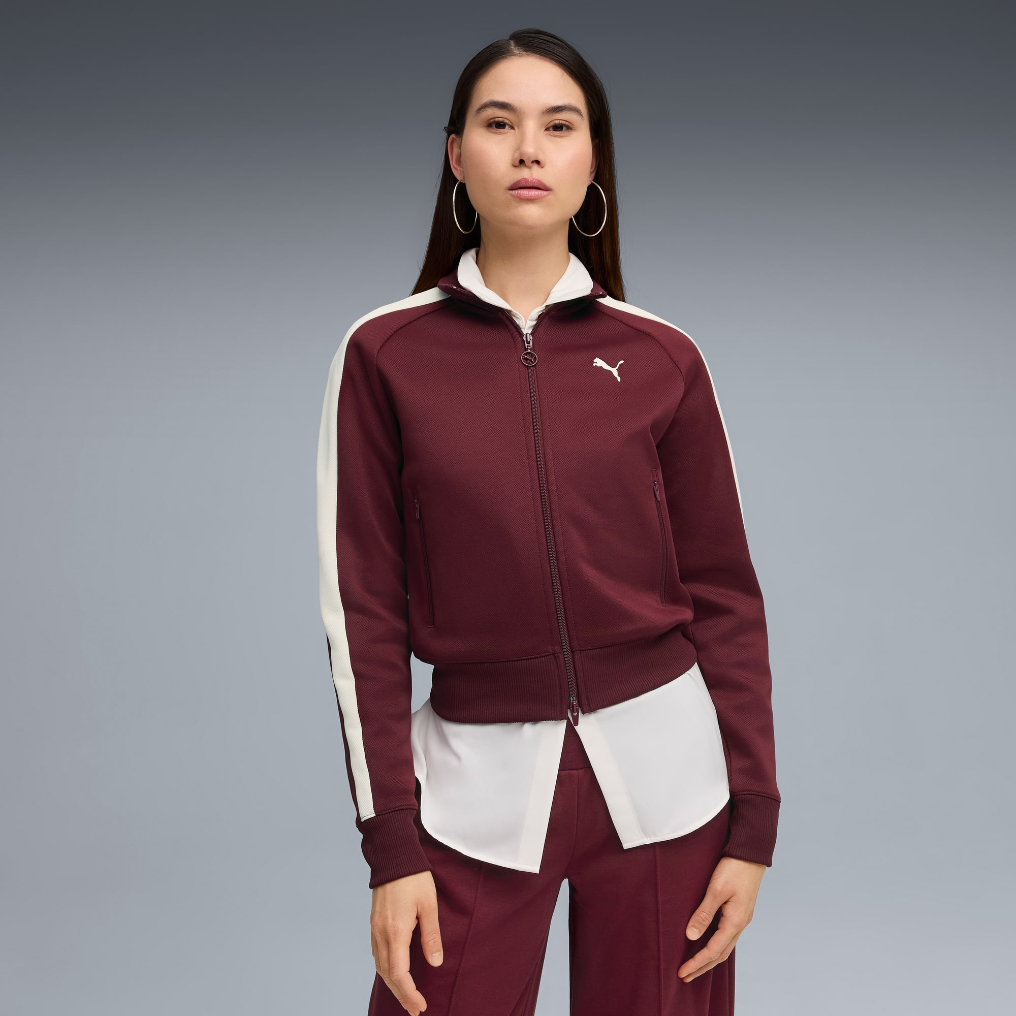 T7 ALWAYS ON Short Track Jacket Women, Ruby Shimmer, large