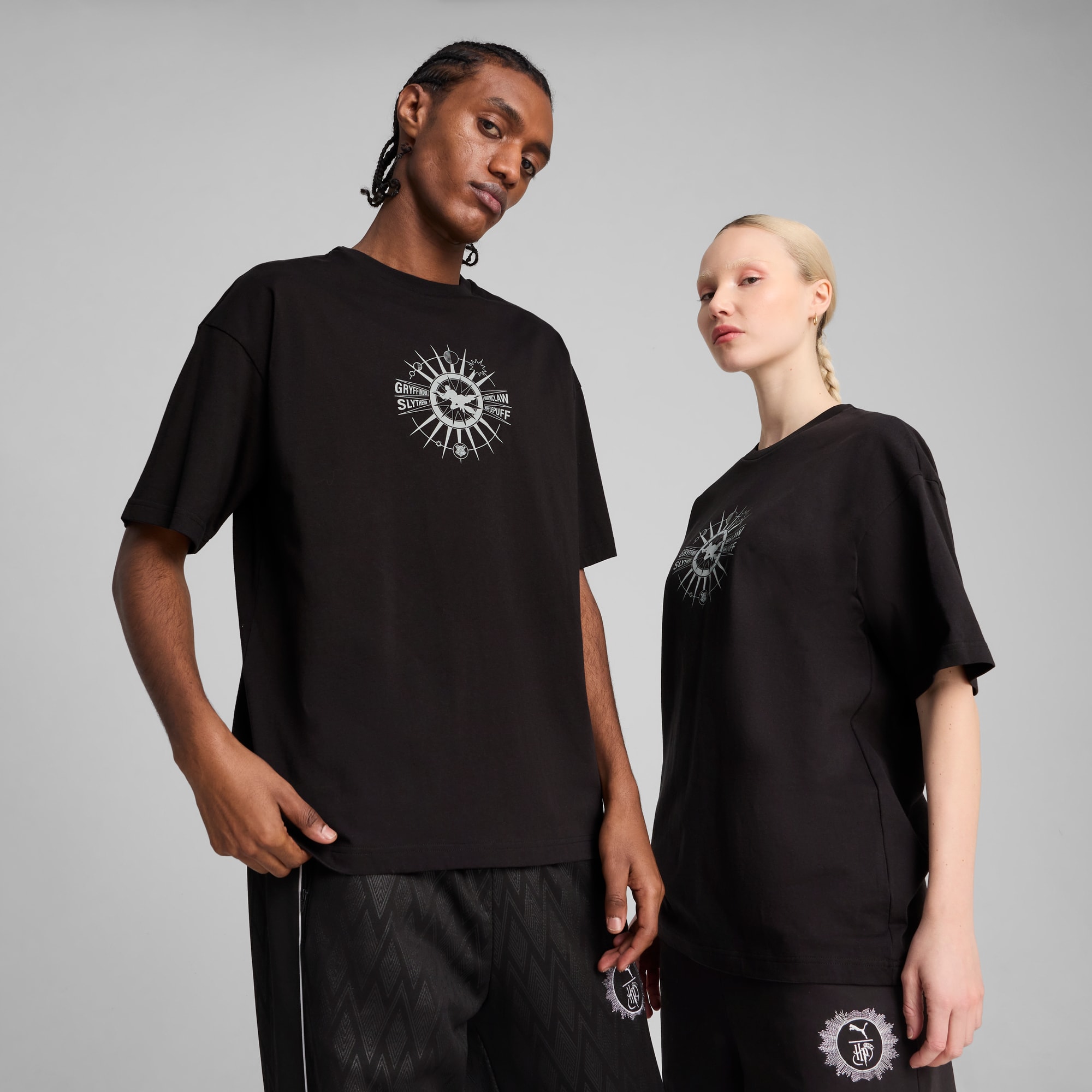 PUMA X HARRY POTTER Oversized Graphic Tee Unisex, PUMA Black, large