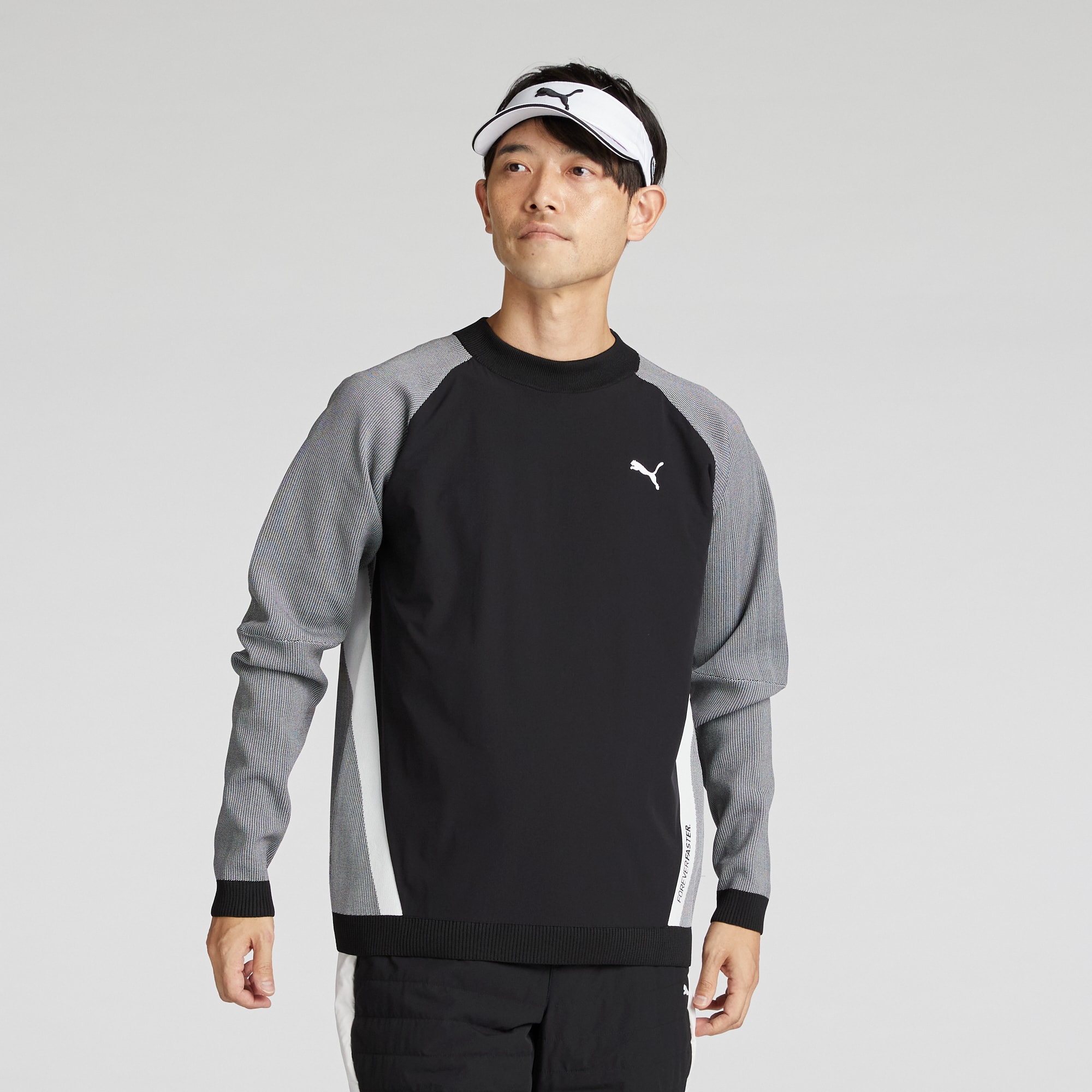 消費税無し PF ゴルフ PUMA公式】メンズ パフォーマンス クルー コンビ リブ メンズウェア