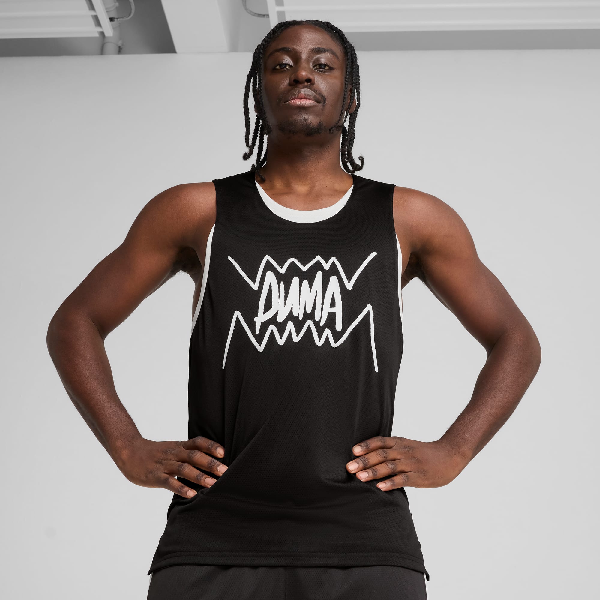 Tank top da basket Jaws Core da uomo, PUMA Black, large