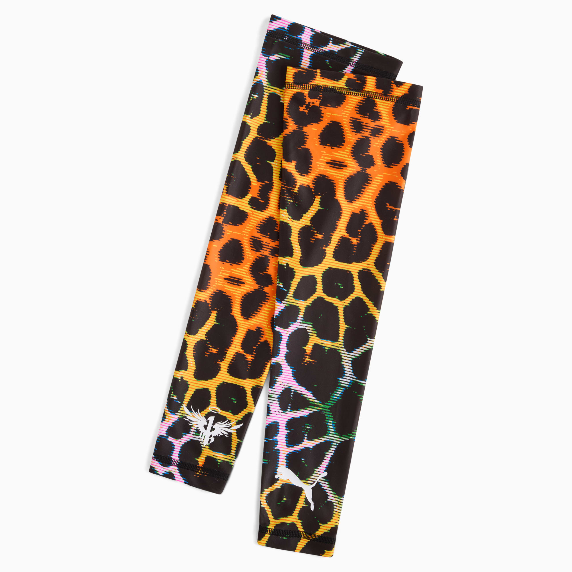 Melo Alien Skins Basketball Arm Sleeves Men, PUMA Black-AOP, large