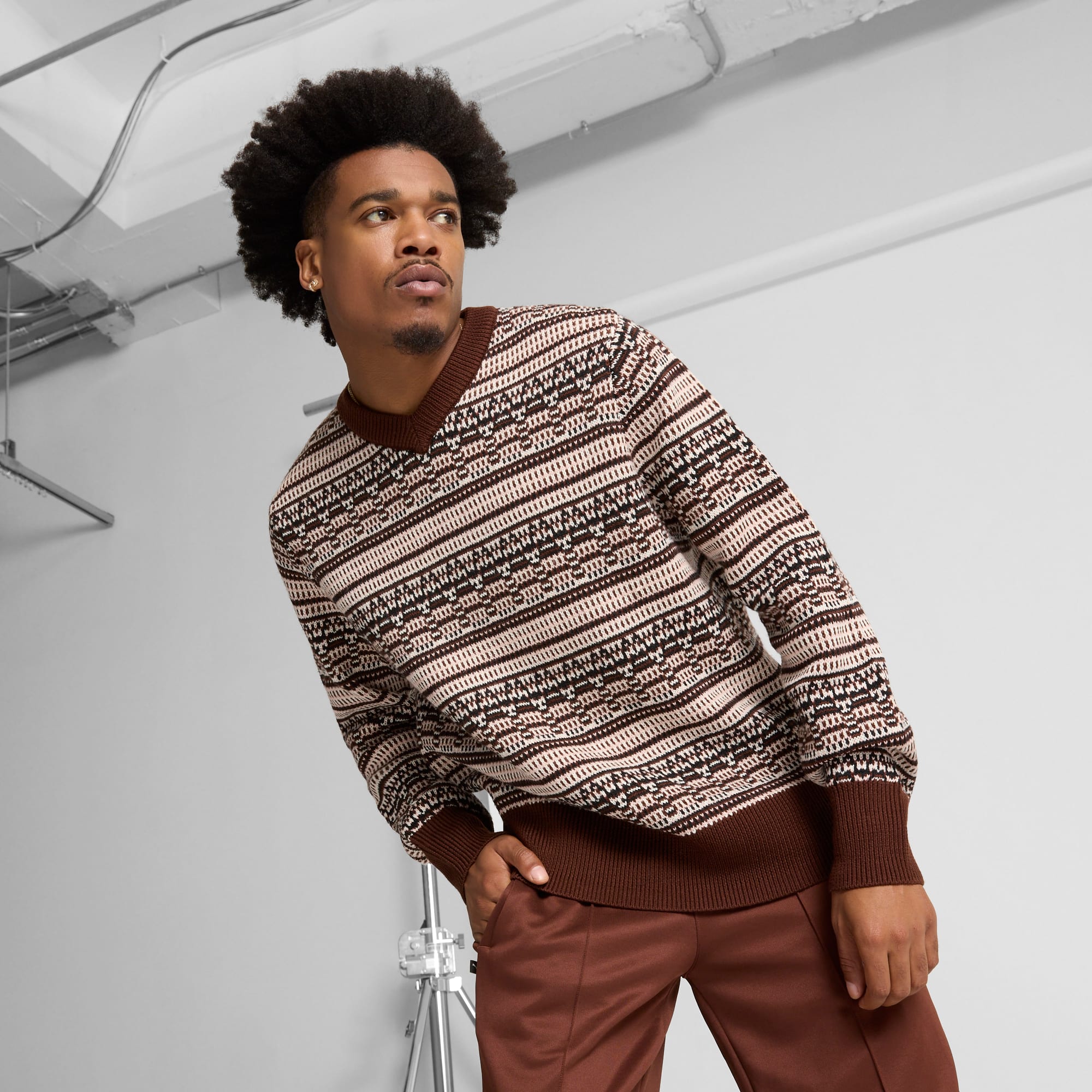 PUMA x THE BROOKLYN CIRCUS Men's Knitted V-Neck Sweater | PUMA