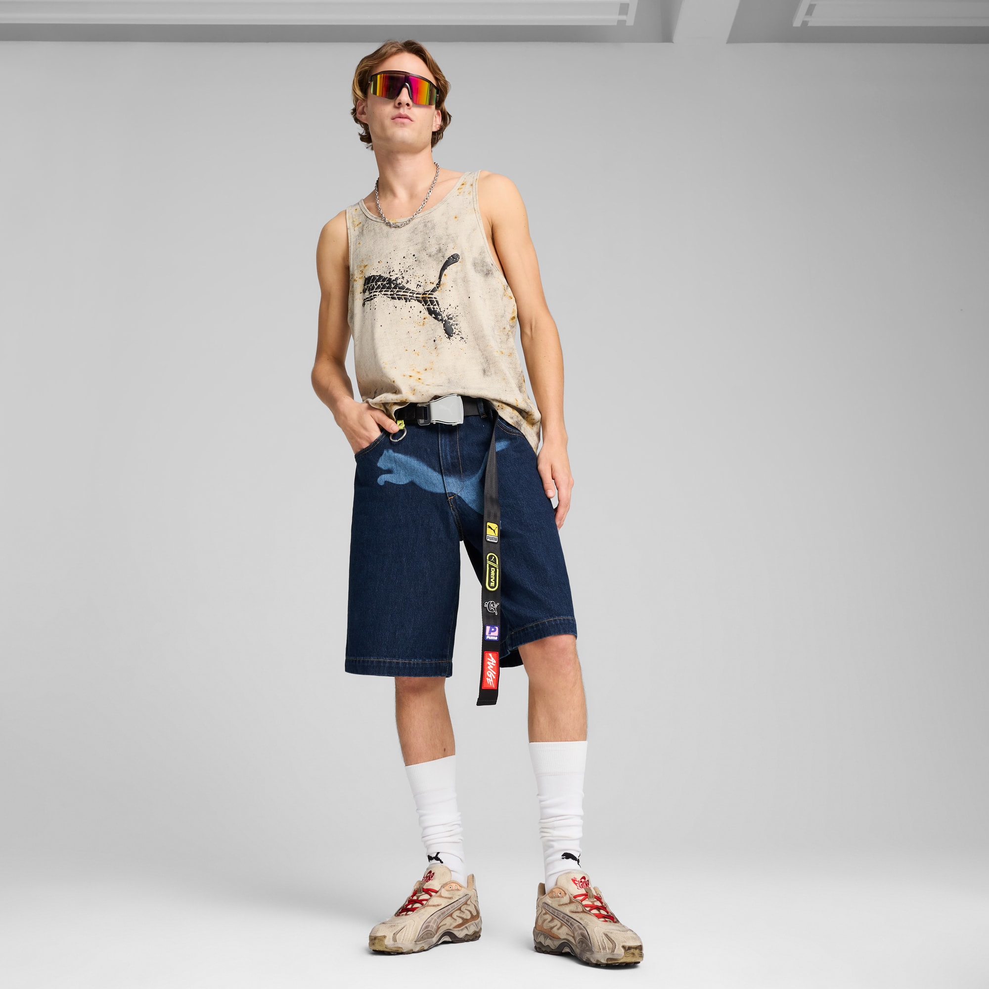 A AP ROCKY x PUMA Denim Shorts Men