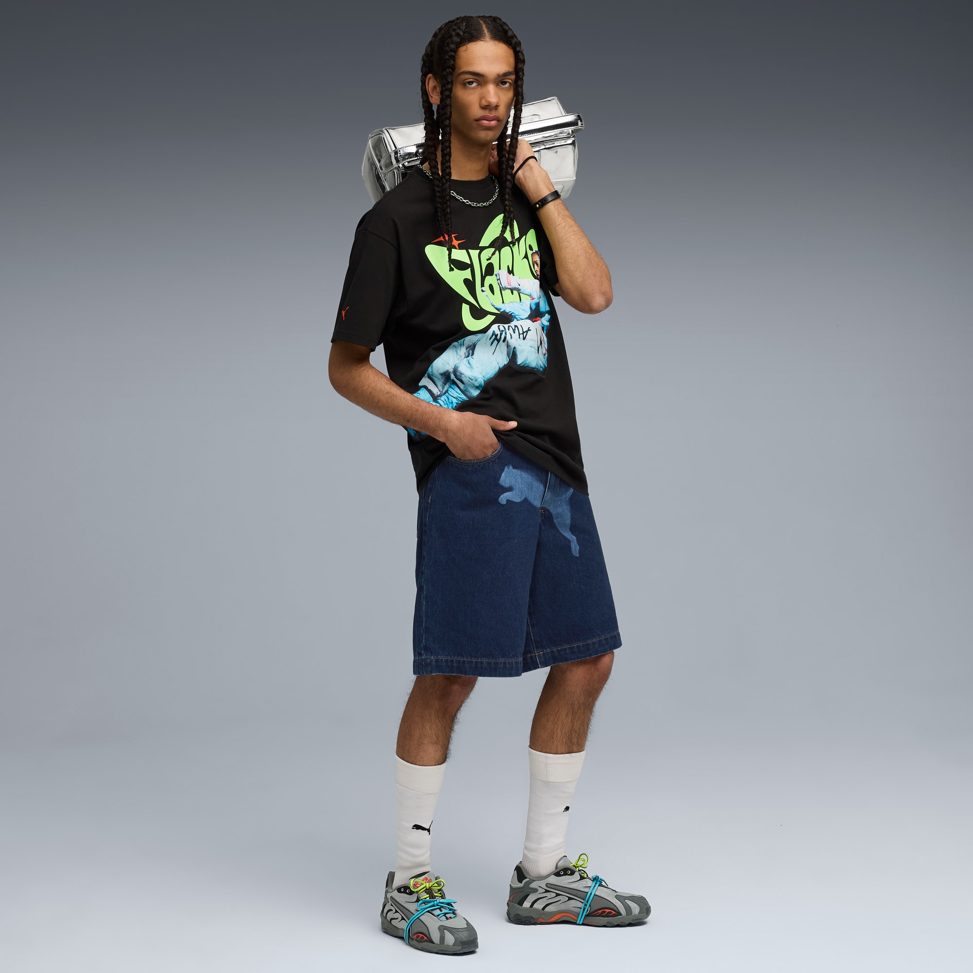 【500円引きクーポン】 | Men Shorts Denim PUMA x ROCKY A$AP Dark Shop PUMA | Denim パンツ