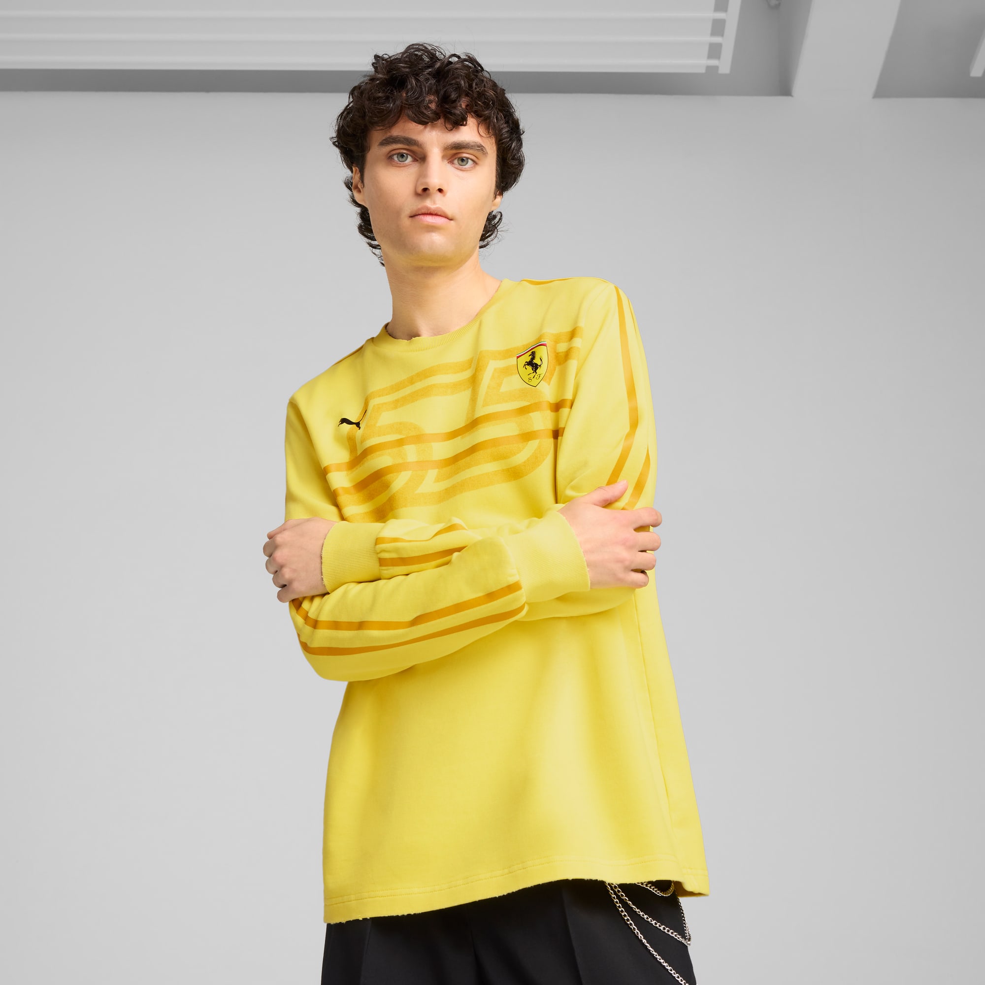 Felpa puma uomo giallo deals