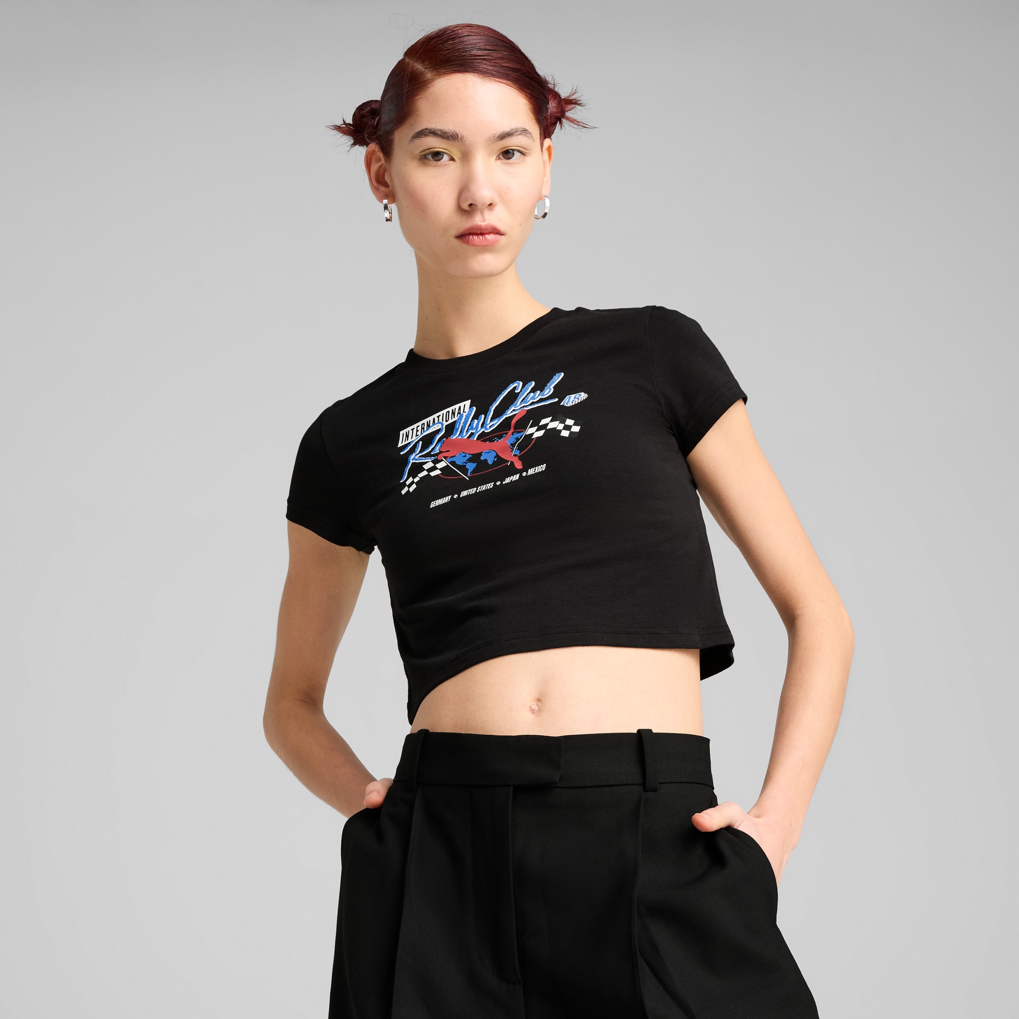 T-shirt GRAPHICS Moto da donna, PUMA Black, large