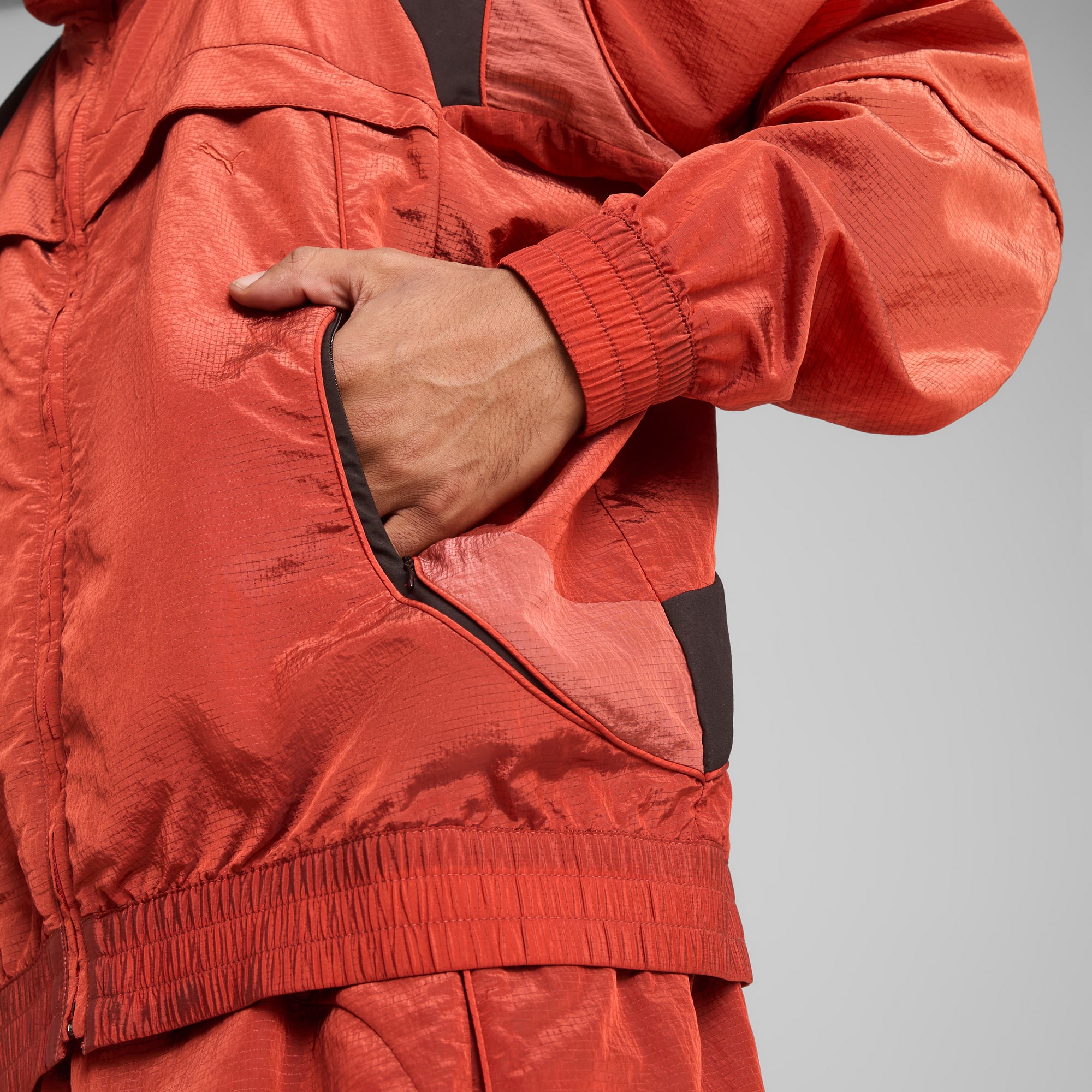 Mostroverse Ripstop Jacket Unisex, Red Fire, large
