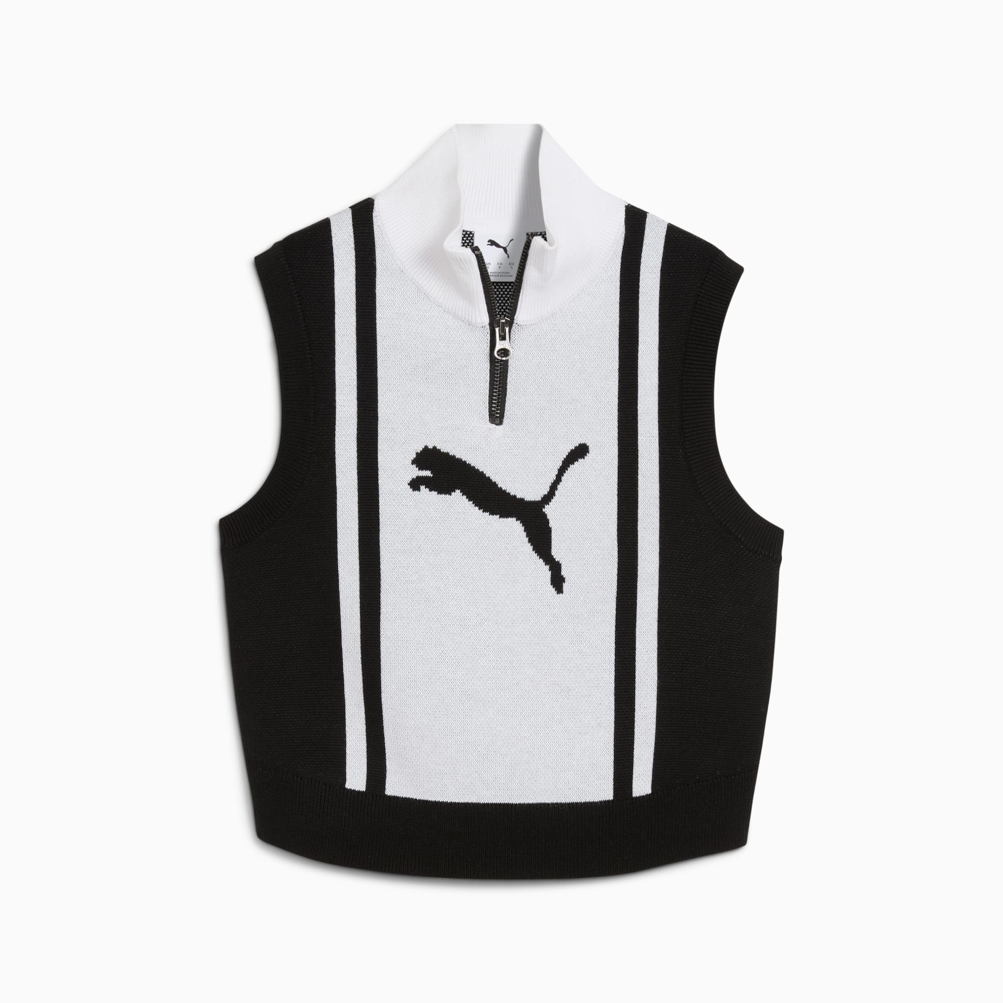FUTURE.PUMA.ARCHIVE Half-Zip Knitted Tank Women | PUMA Black