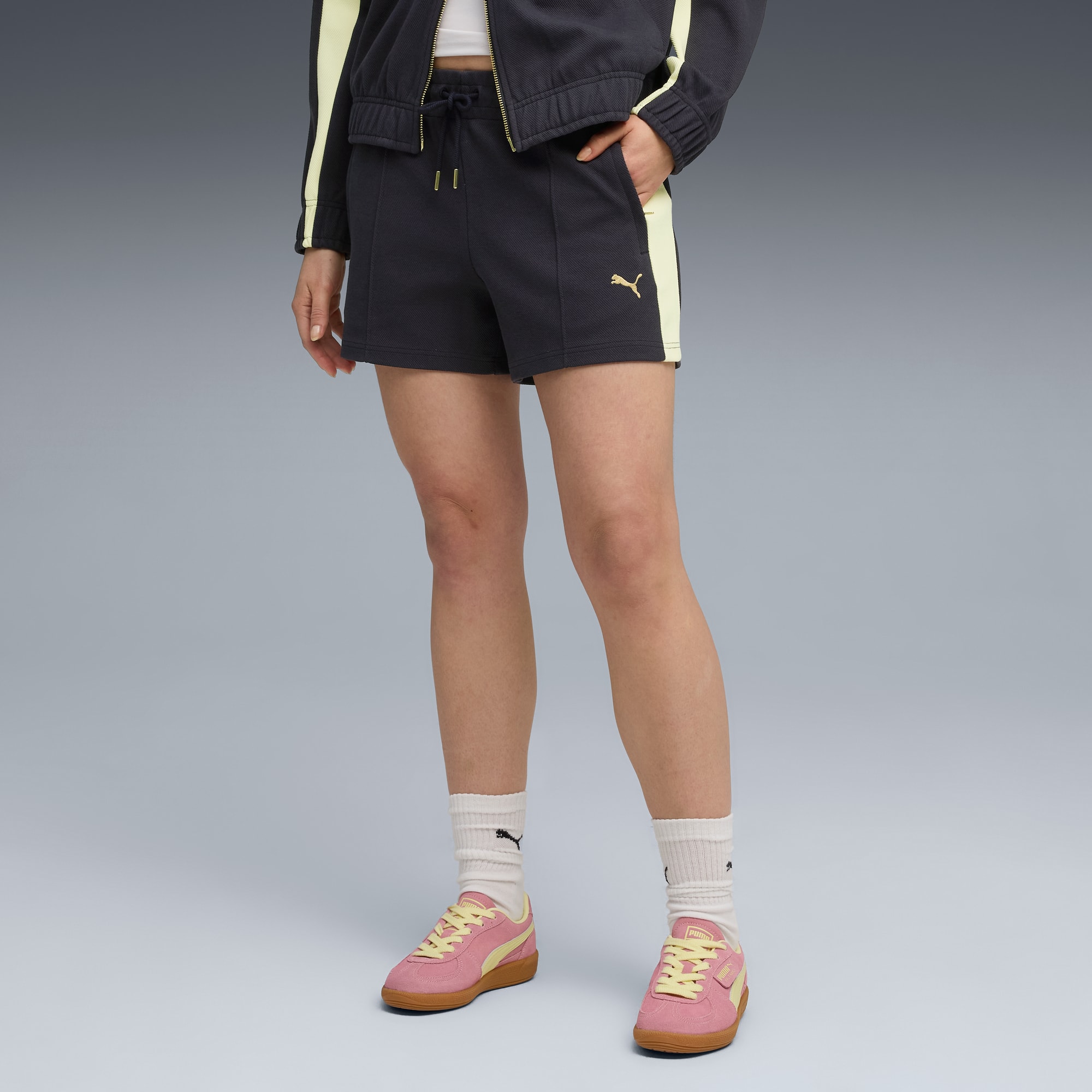 T7 Pintuck 4" short voor dames, New Navy, large