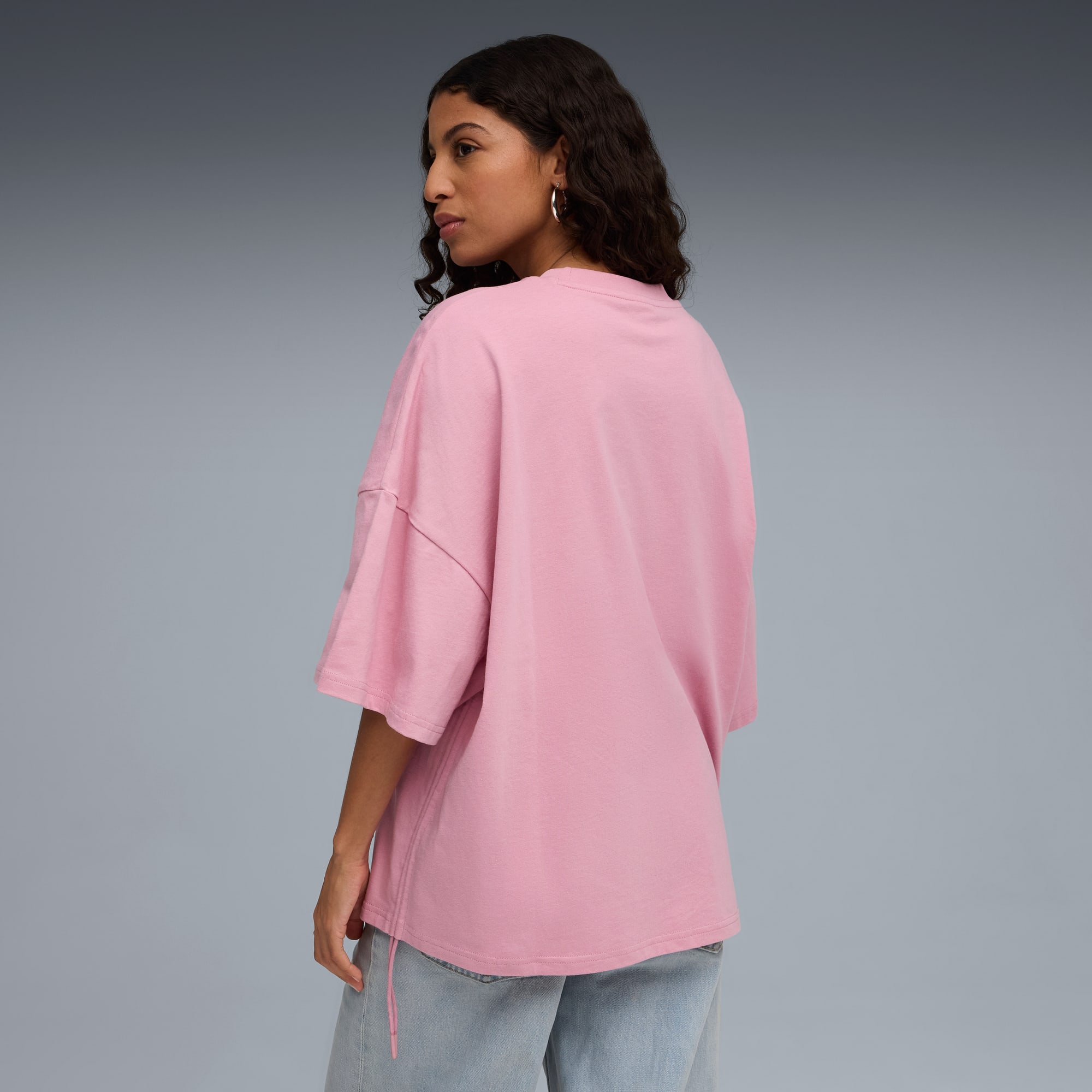 DARE TO Oversized Ruched Tee Women, Poised Pink, large
