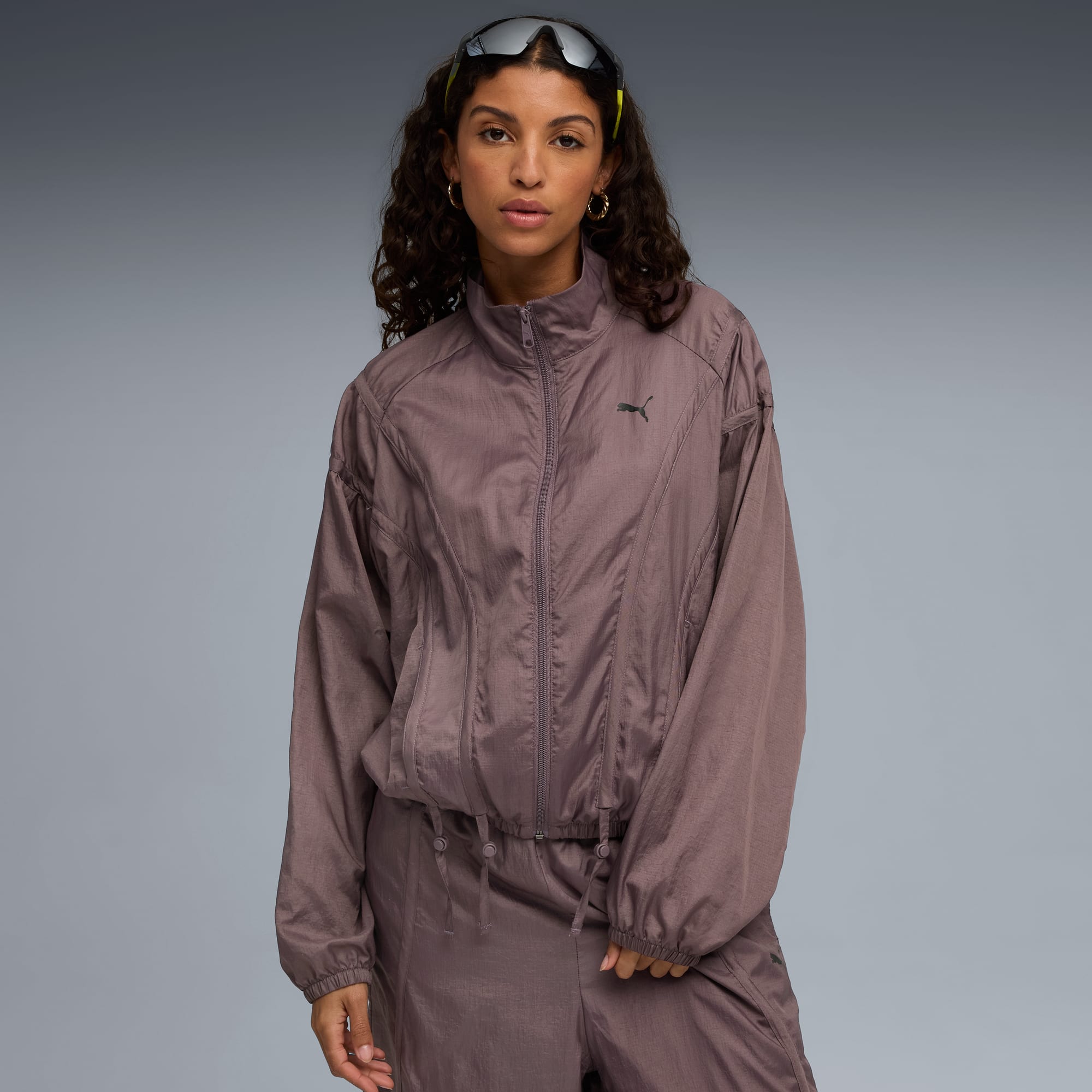 DARE TO Oversized Gewebte Jacke Damen, Raisin, large