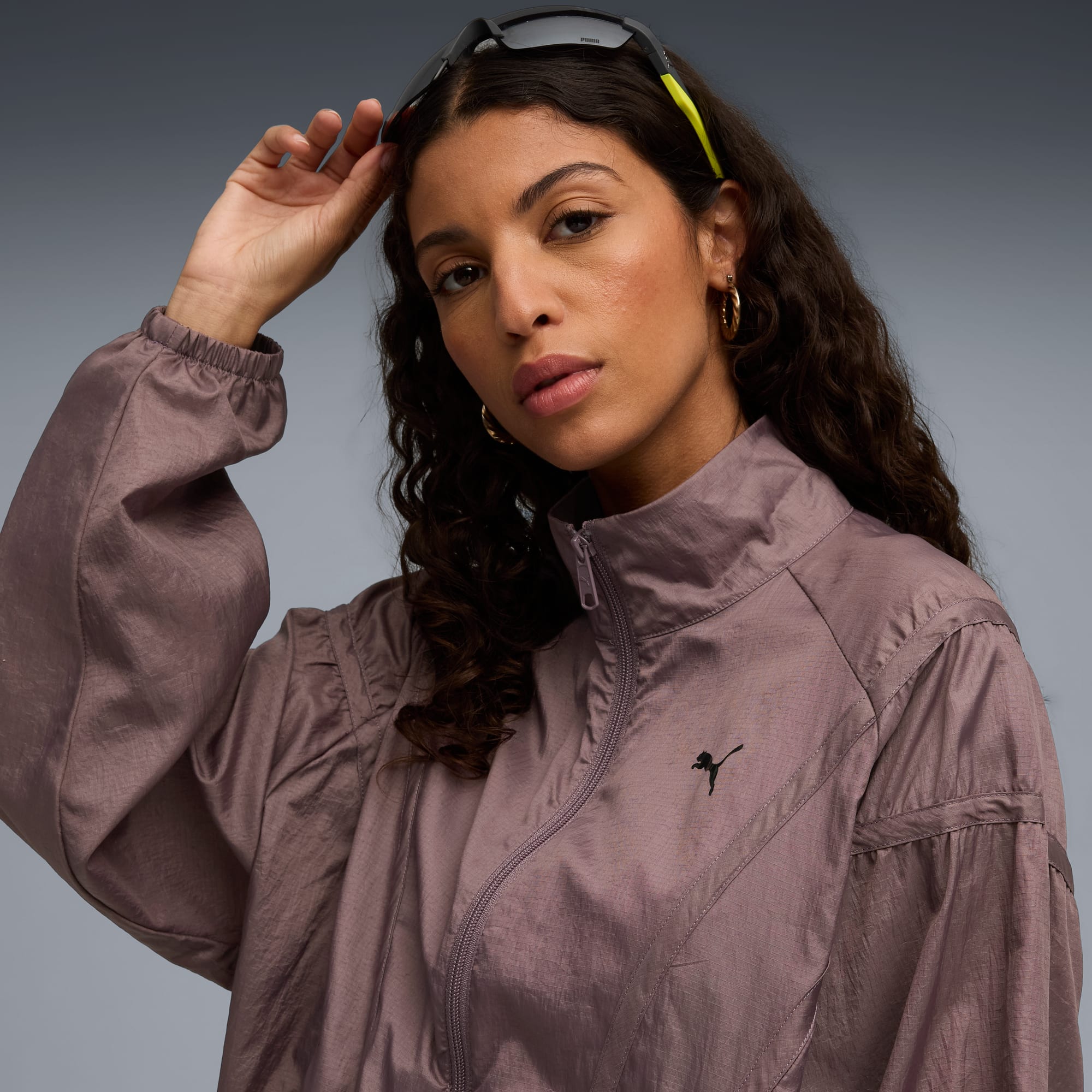 DARE TO Oversized Gewebte Jacke Damen, Raisin, large