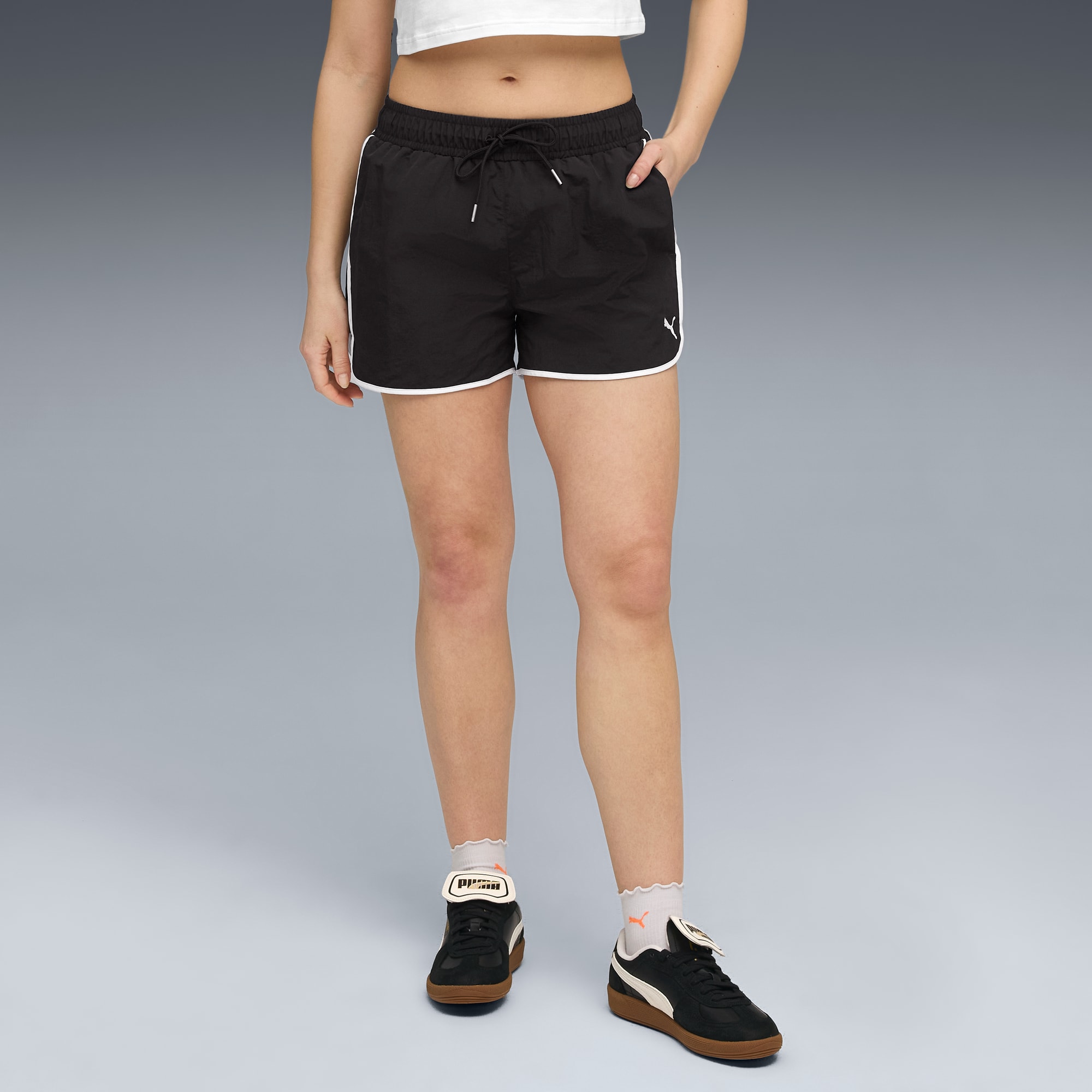 Wardrobe Essentials Woven 3" Shorts Women, PUMA Black, large