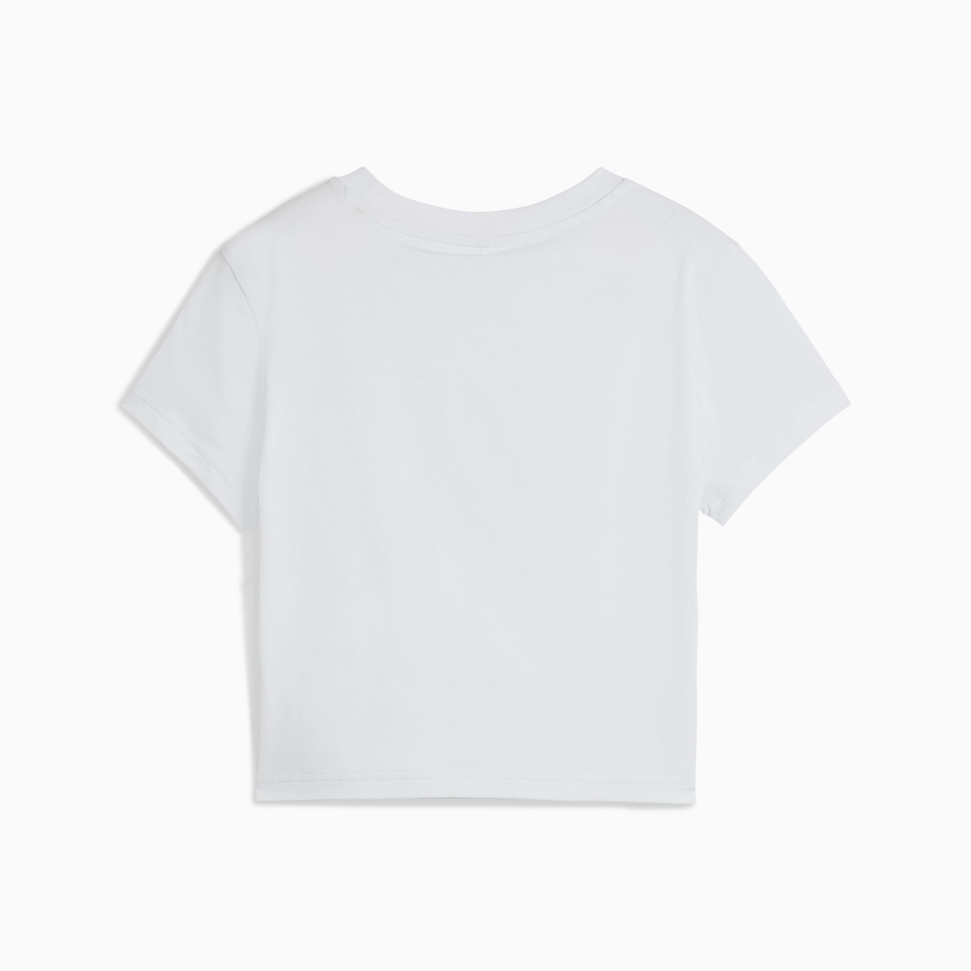 T-shirt court à logo scriptural Femme, Silver Mist, large