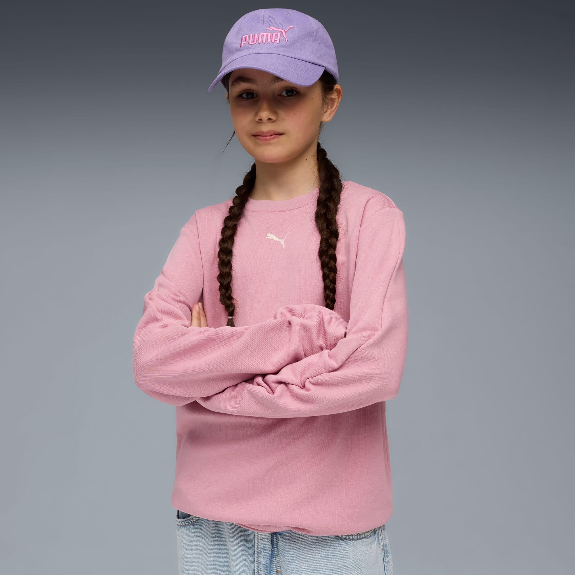 2025年大人気　Coach ボウ クルーネック スウェットシャツ Pink Bowtique-Crew-Youth