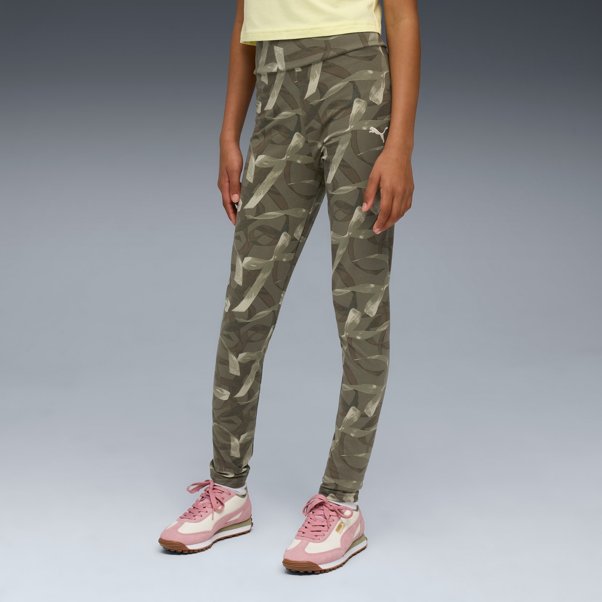 Leggings de cintura alta Bowtique juveniles, Loden Green, large
