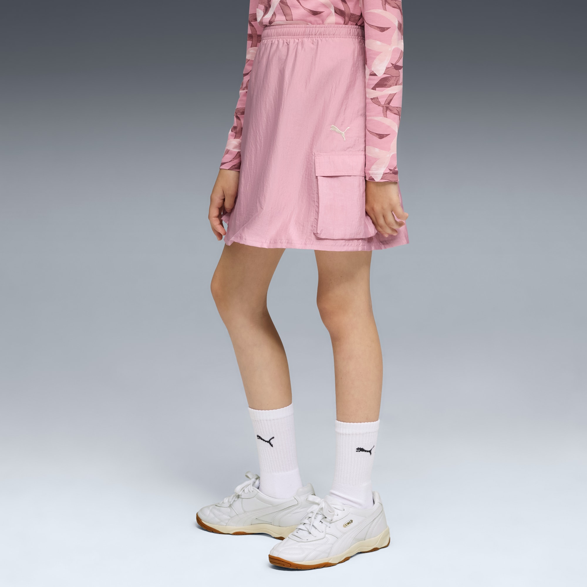 Bowtique Gewebter Midi-Cargorock Teenager, Poised Pink, large