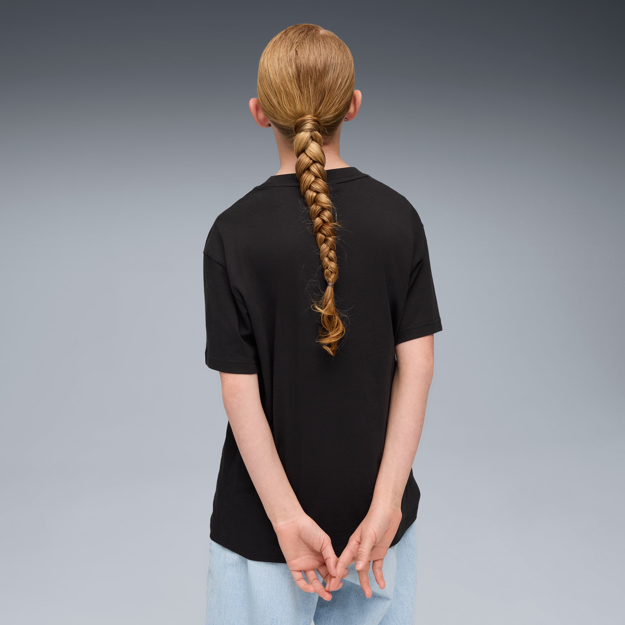Graphic Leopard Tee Youth, PUMA Black, large