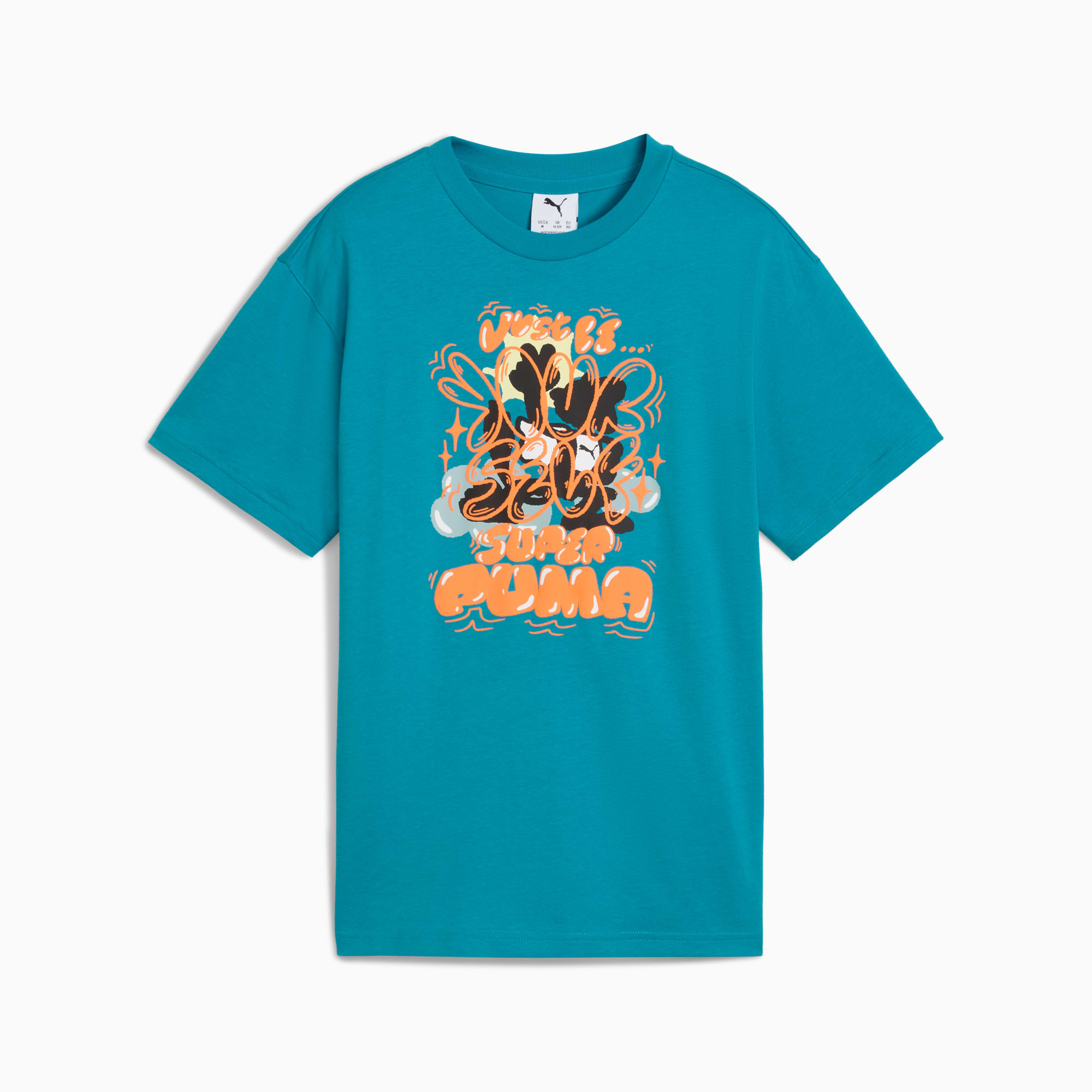 Camiseta Graphic Super PUMA juvenil, Tropical Blue, large