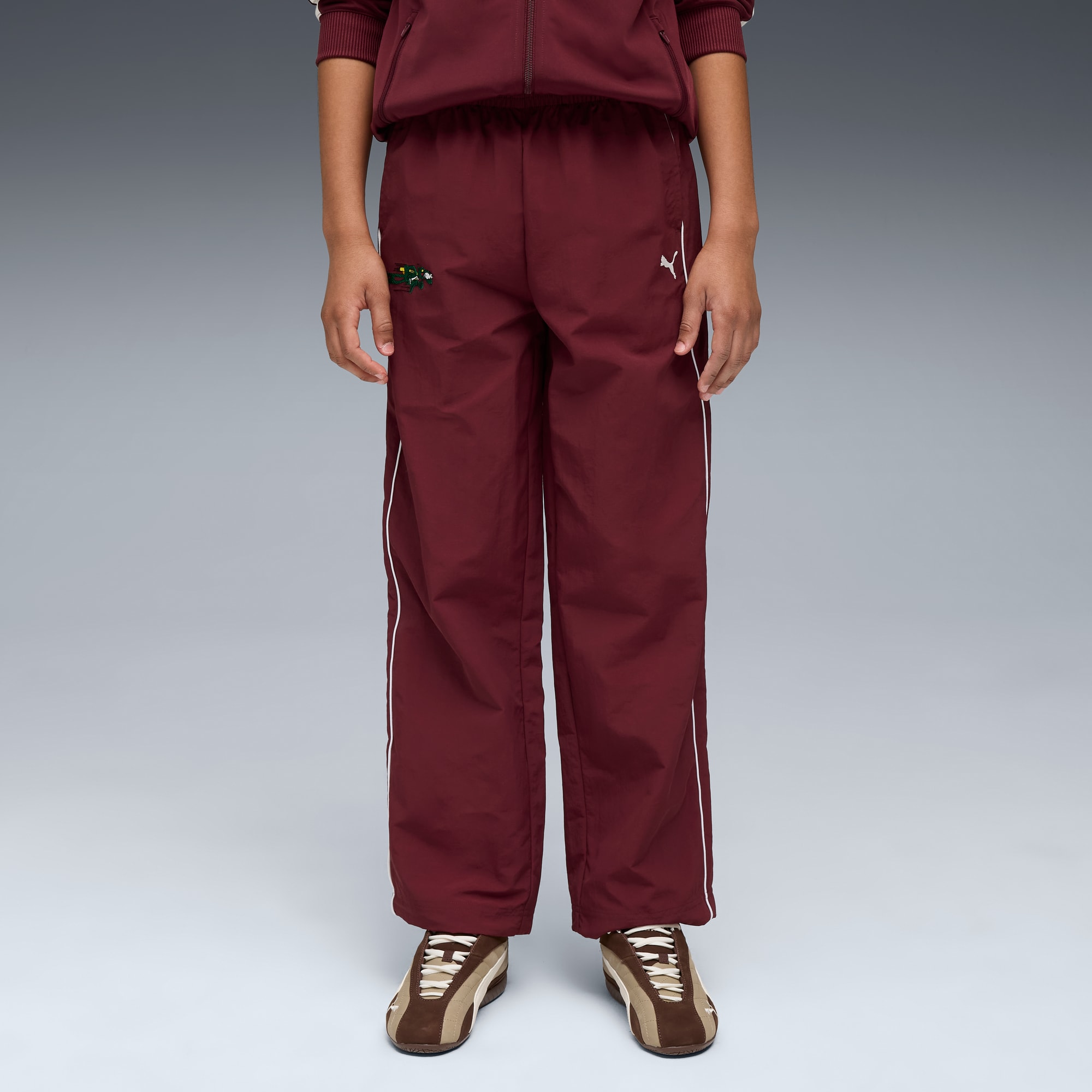 Pantalones Super PUMA T7 juveniles, Ruby Shimmer, large