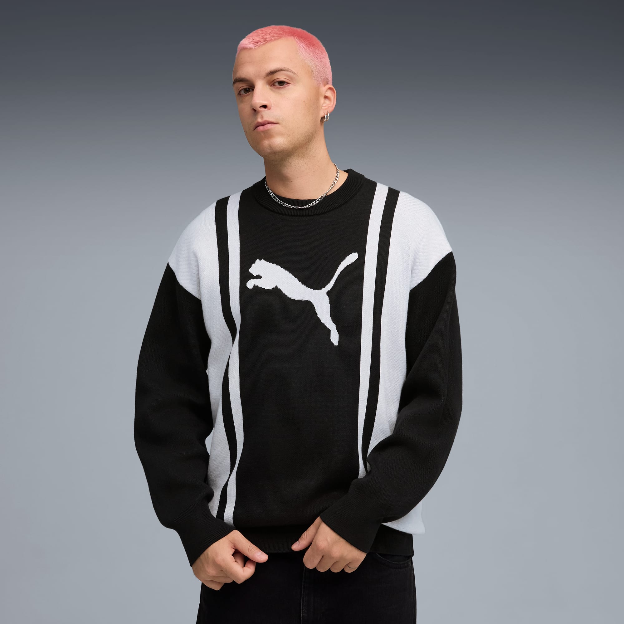 PUMA Mens Ami X Half Zip Crew Neck Sweatshirt Casual