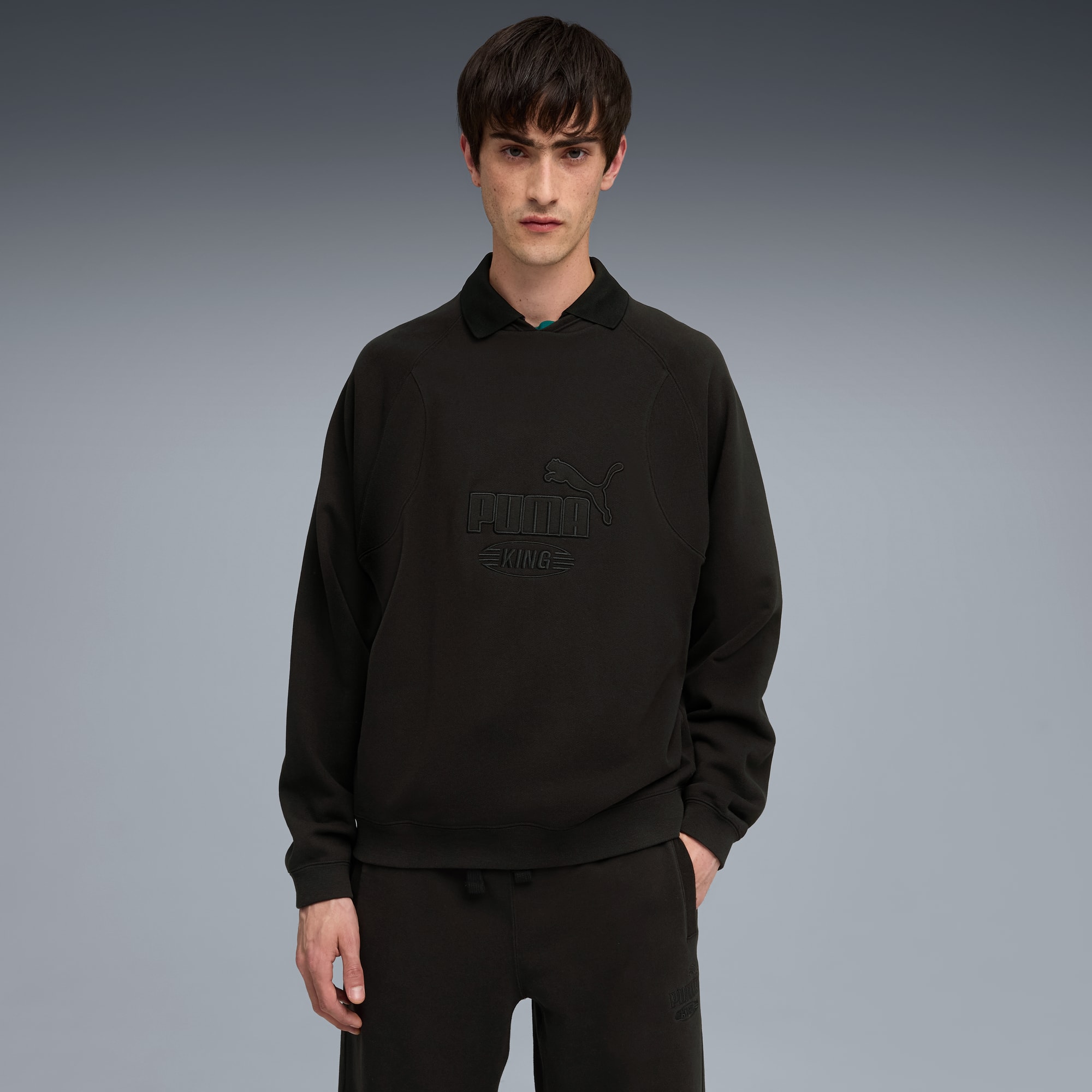 King sweatshirt met ronde hals voor heren, PUMA Black, large
