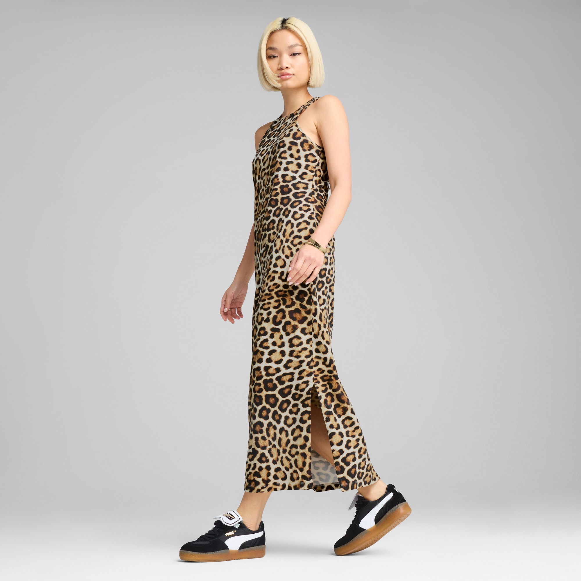 LEO LUXE Women's Slim All-Over Print Dress