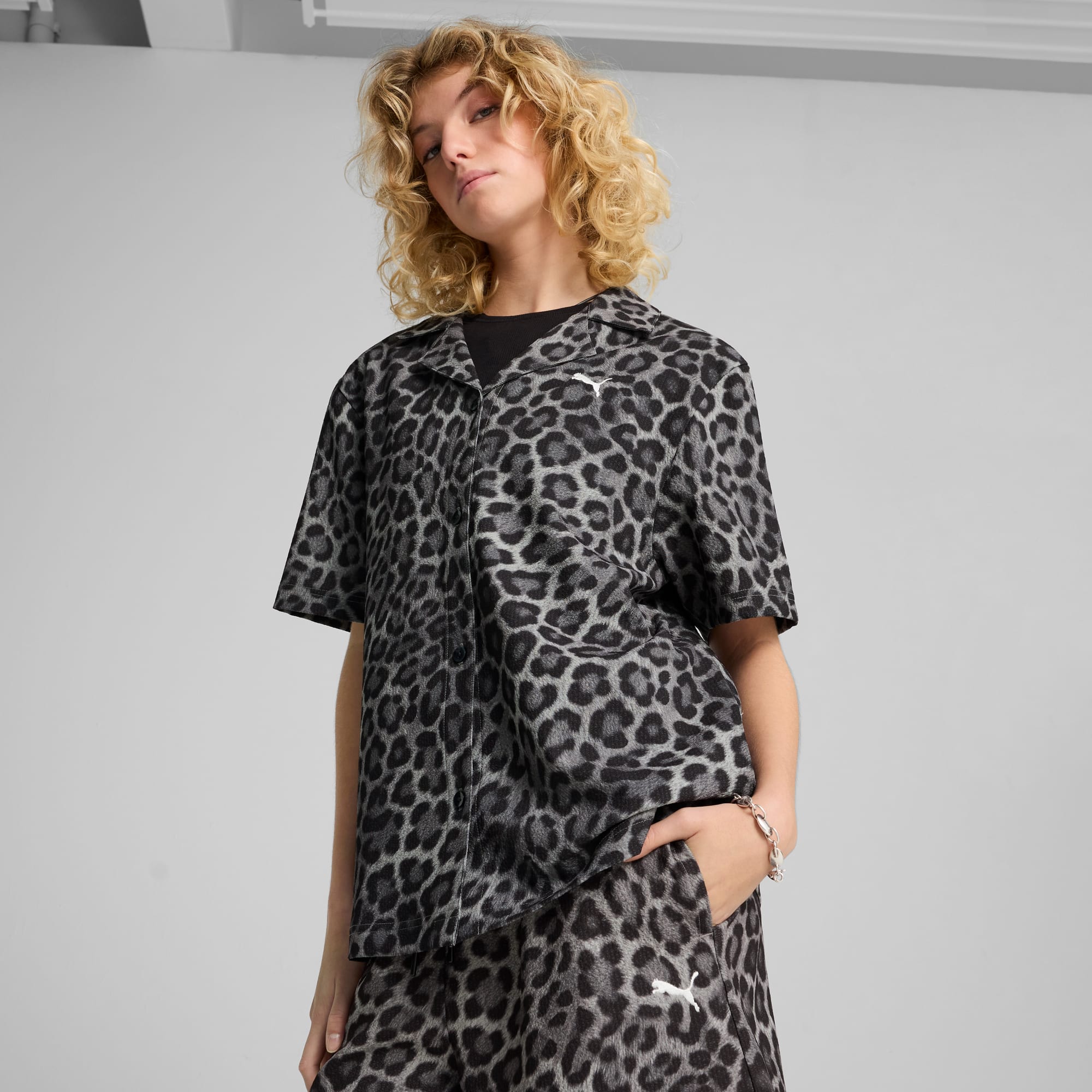 LEO LUXE Women's Relaxed All-Over Print Woven Shirt | PUMA