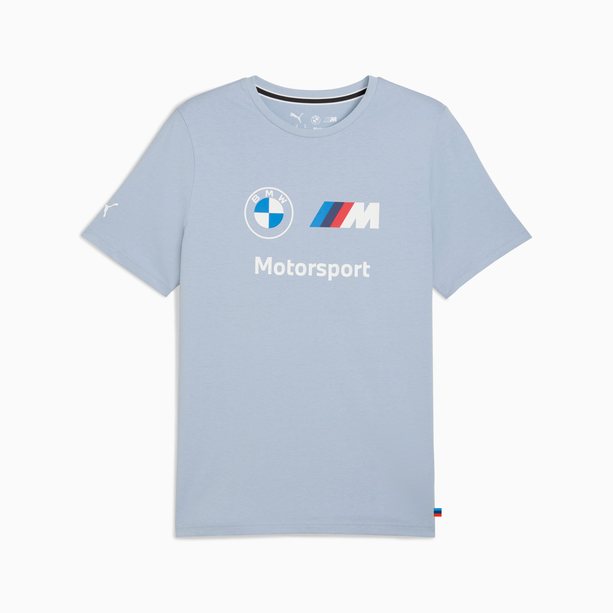 BMW M Motorsport Essentials Logo Tee Men, Blue Wash, large