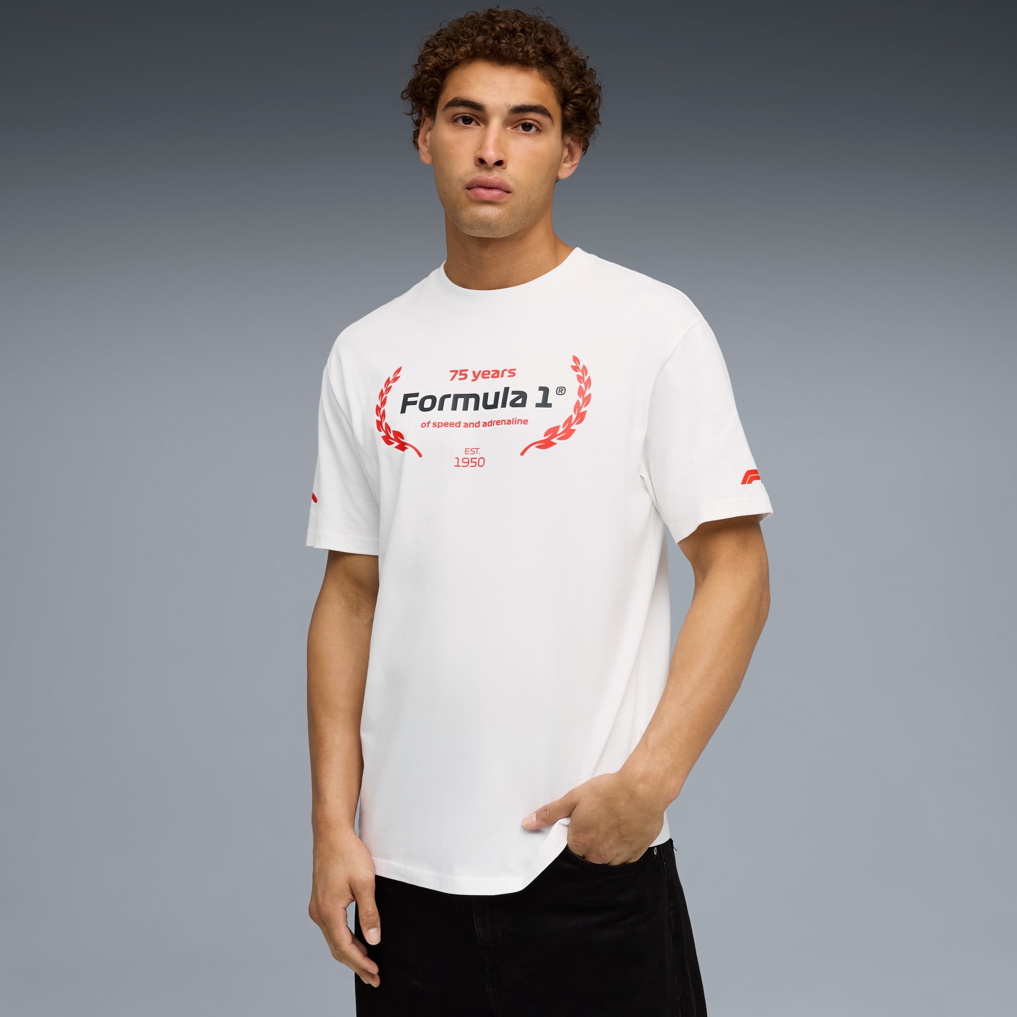 F1® Essentials Graphic Tee Men, PUMA White, large