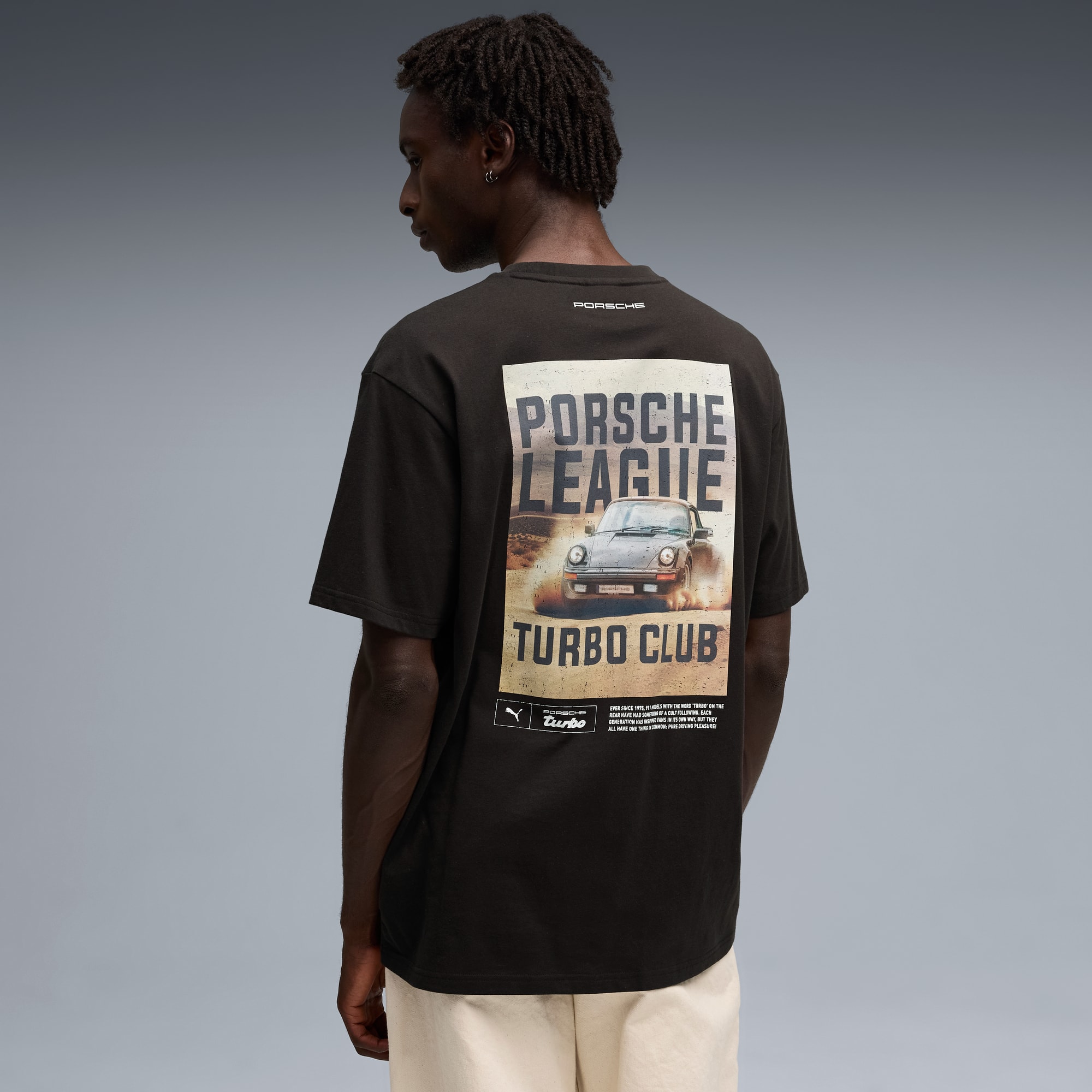 Porsche Legacy T-shirt met print voor heren, PUMA Black, large