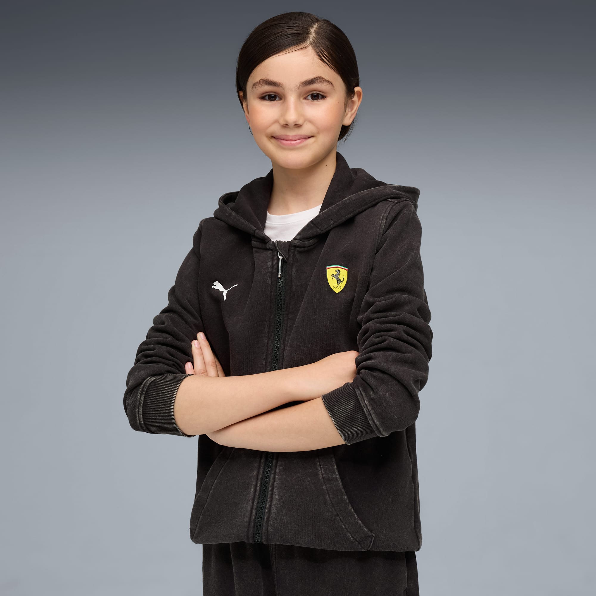 Scuderia Ferrari Sportswear Kapuzen-Sweatjacke Teenager, PUMA Black, large