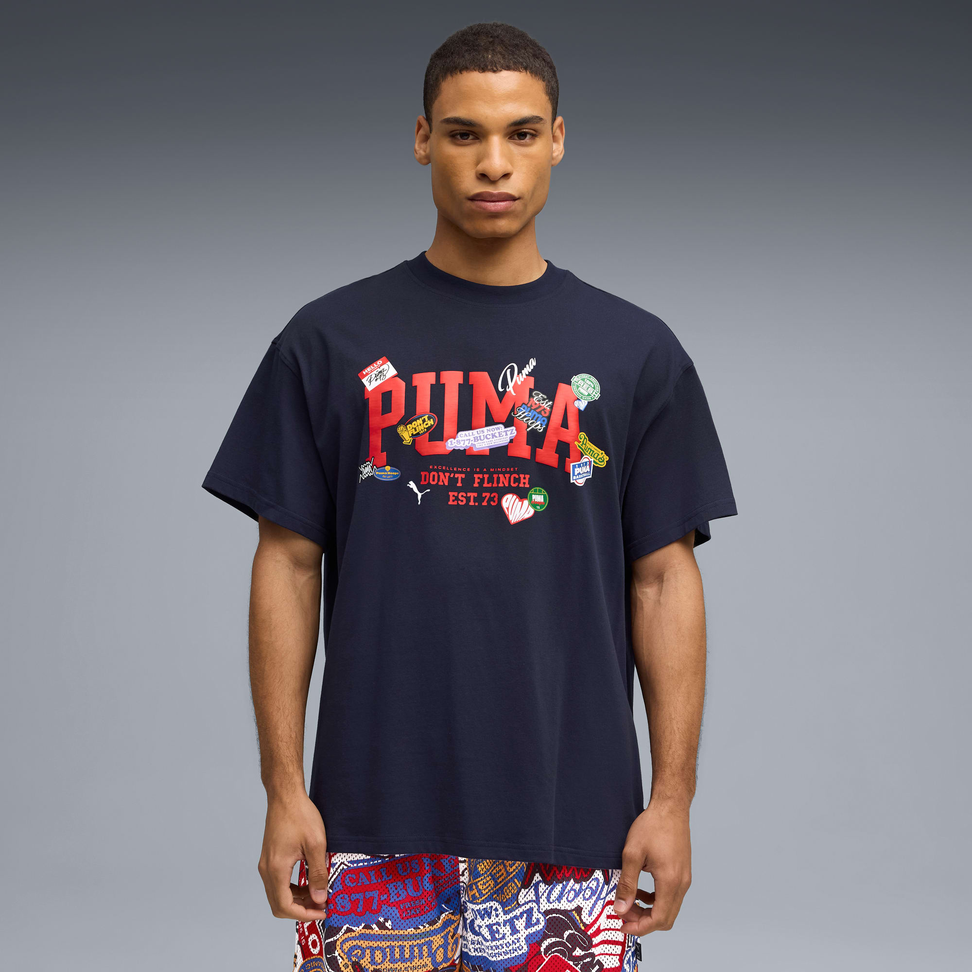 ★★PUMA★★ PumaPucks&Mini Graphic Short Sleeve T-Shirt Cru One Piece x Puma Collection Graphic Short Sleeve T-Shirt M