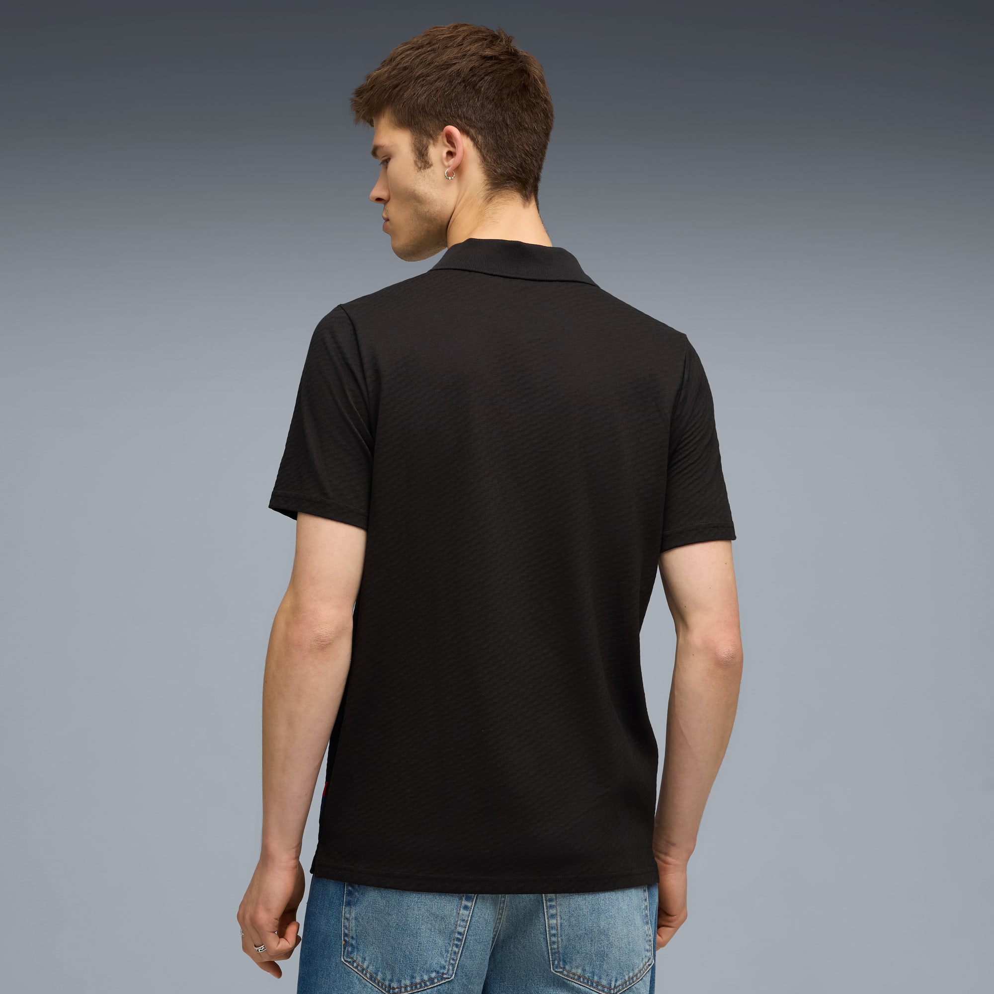 BMW M Motorsport jacquard polo voor heren, PUMA Black, large