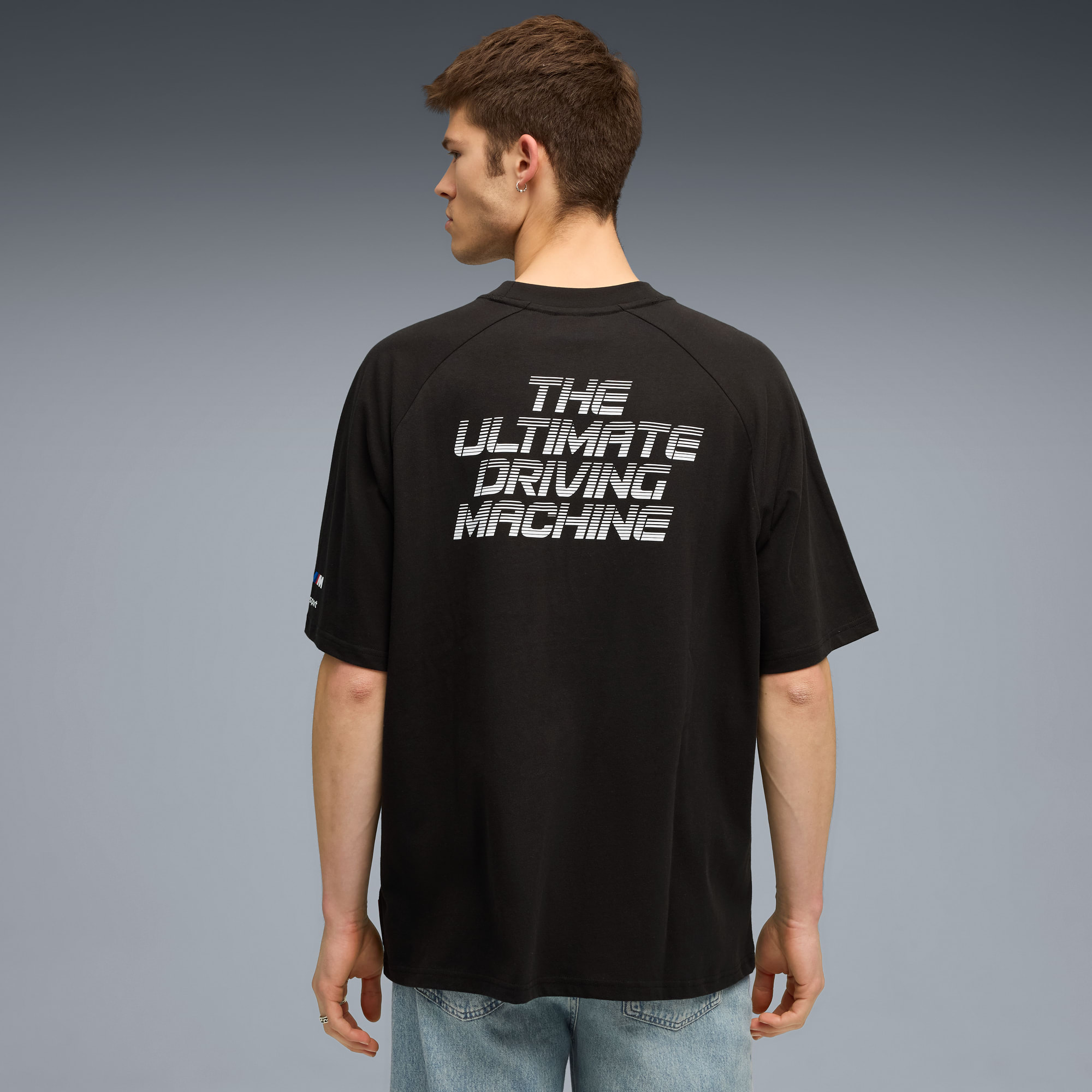 BMW M Motorsport Sticker T-shirt voor heren, PUMA Black, large