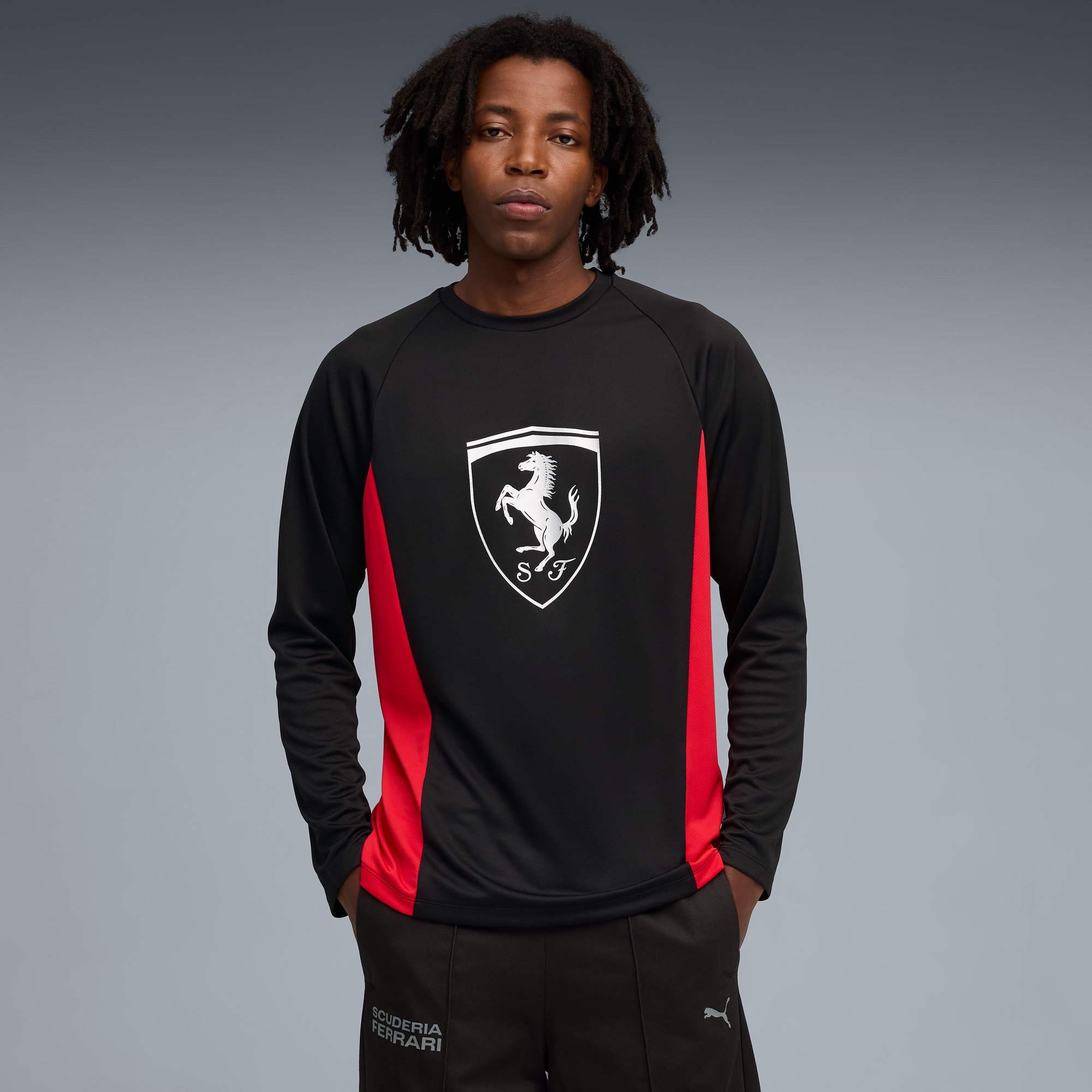 Scuderia Ferrari HP Lifestyle Long Sleeve Tee Men, PUMA Black, large