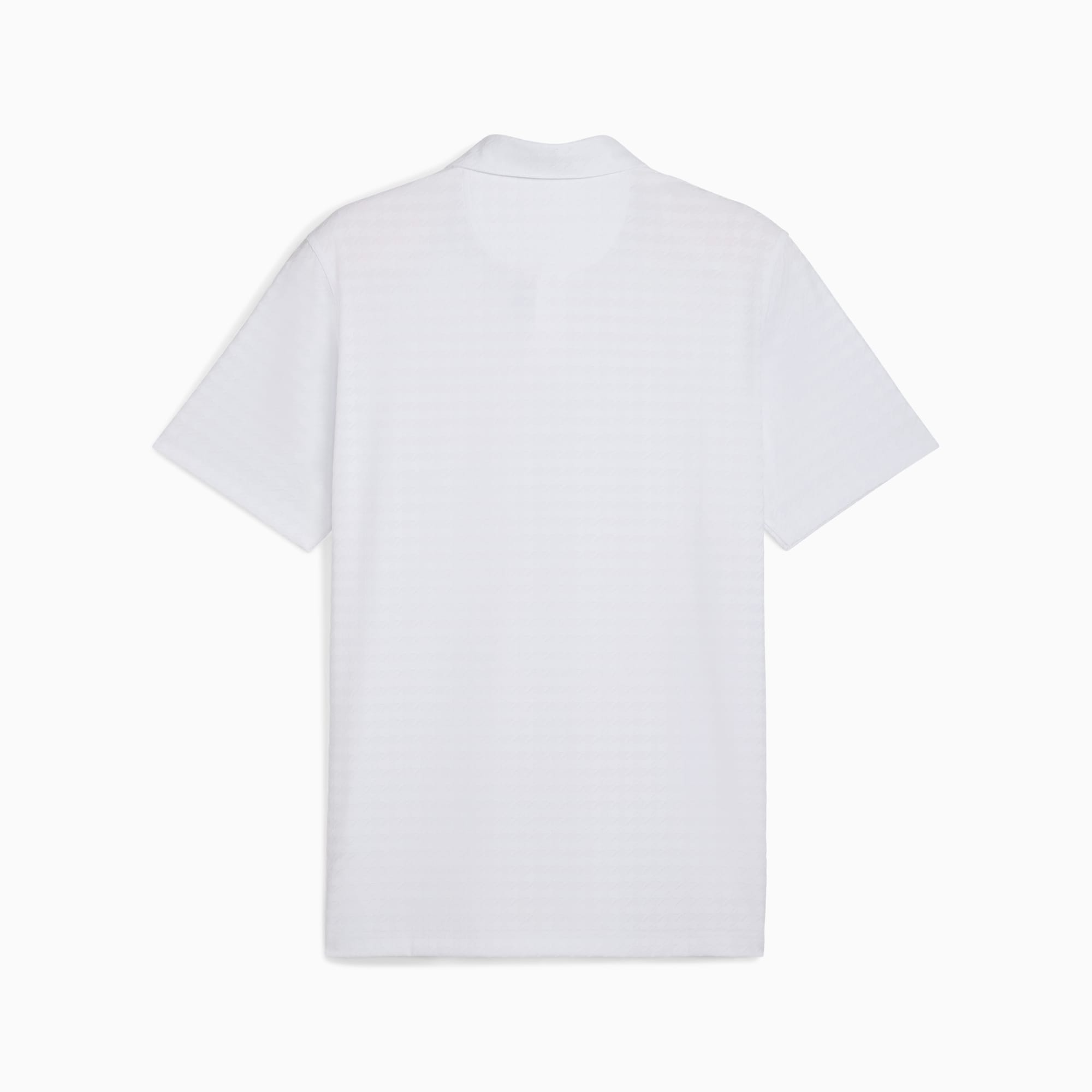 MATTR Houndstooth Golf Polo Men, White Glow, large