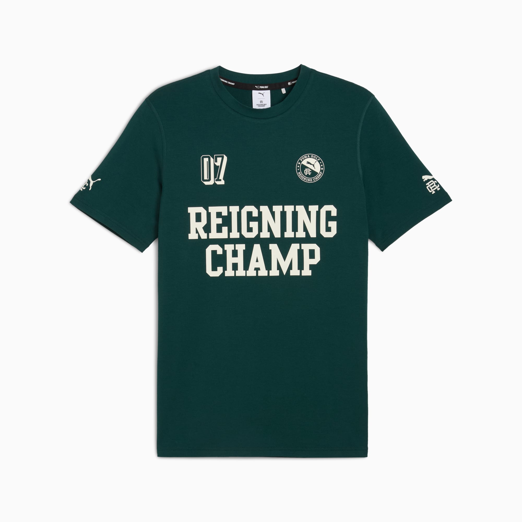 PUMA x REIGNING CHAMP Modalon Golf T-Shirt Men, Green Terrain, large