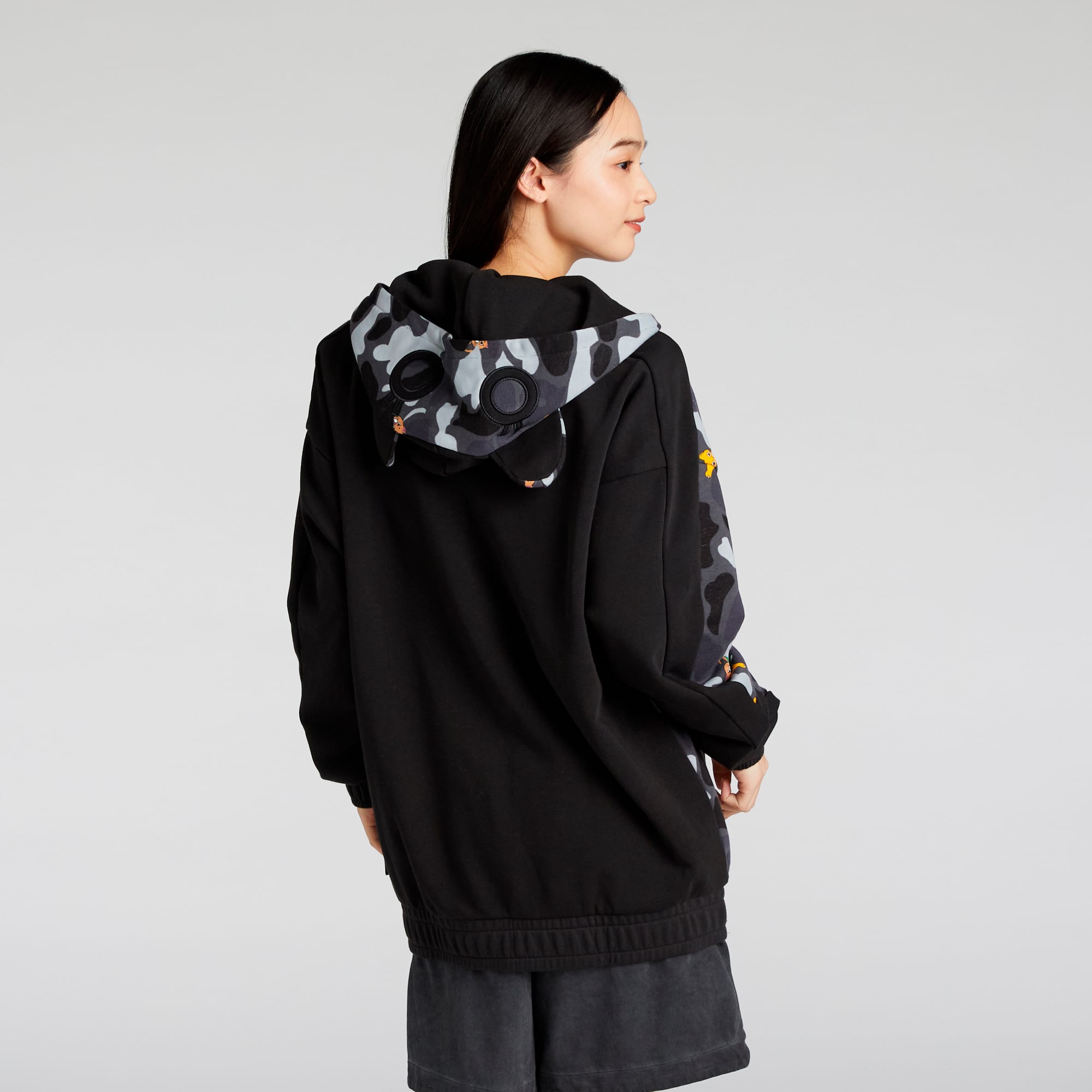 NEKOSAN x HOOPS DYLAN Graphic Zip Hoodie Unisex, PUMA Black, large
