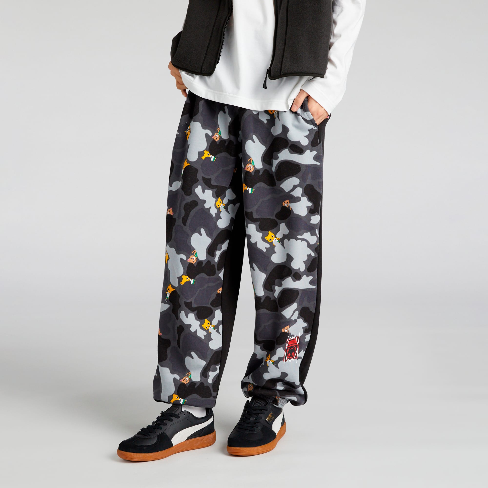 Pantalones de chándal NEKOSAN x HOOPS DYLAN Graphic unisex, PUMA Black, large
