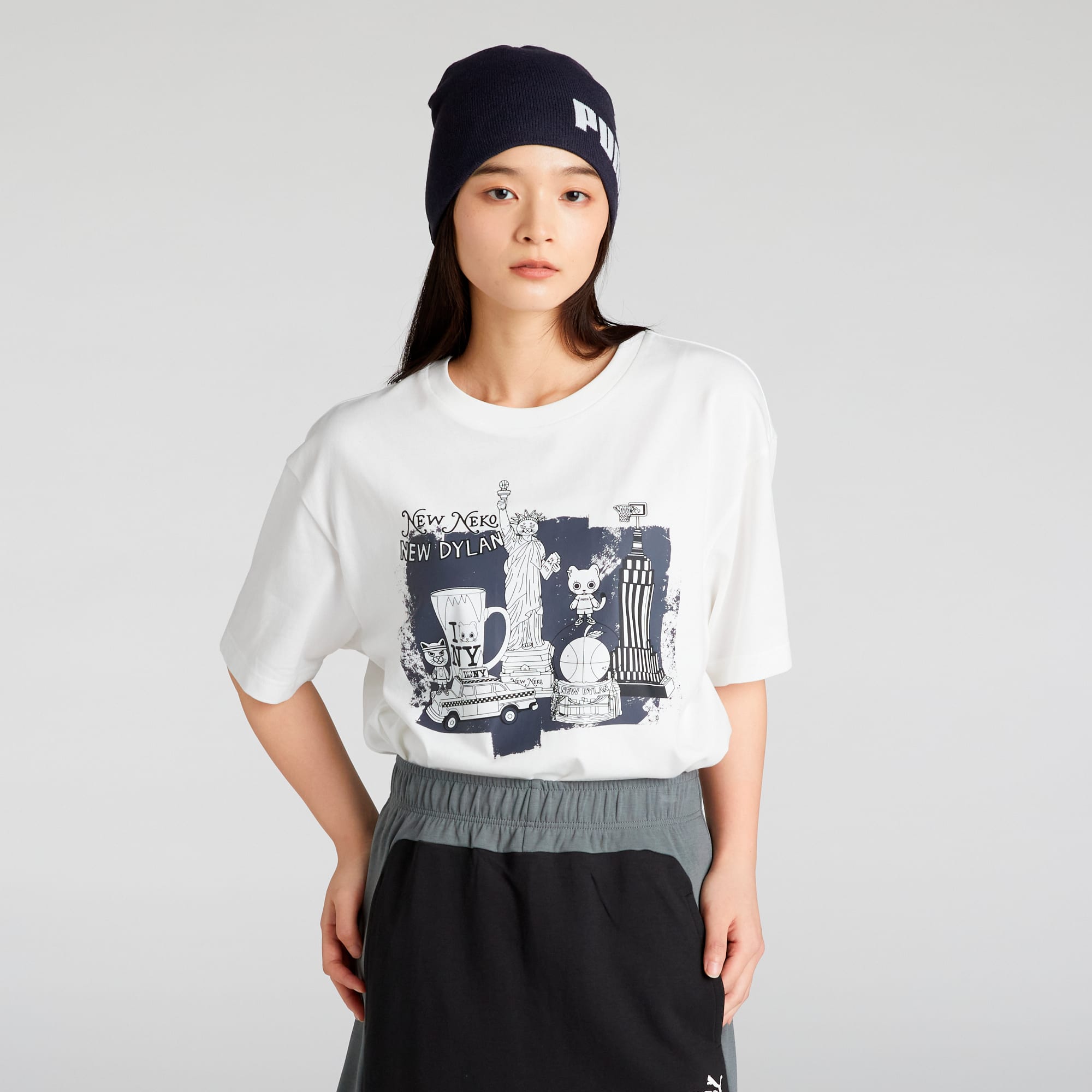 NEKOSAN x HOOPS DYLAN Short Sleeve Tee Unisex, PUMA White, large