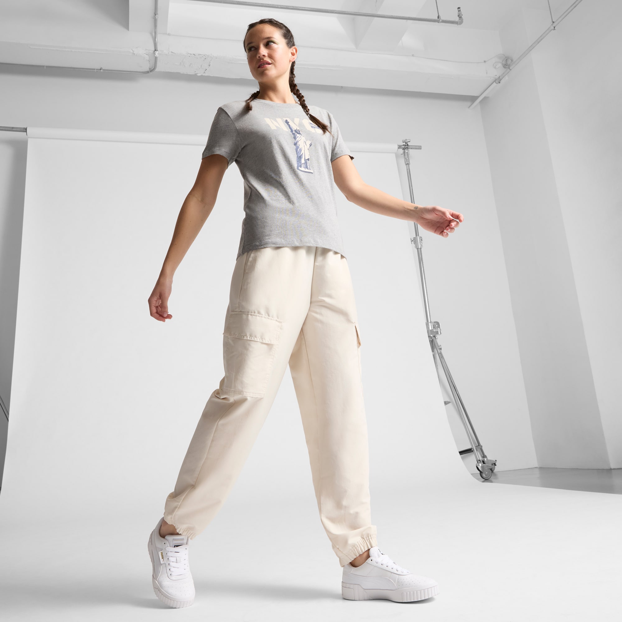 Tシャツ・カットソー Side fix tutu semi-wide pants beige Wide-Leg Fit Chino pants | Beige | Jack & Jones®