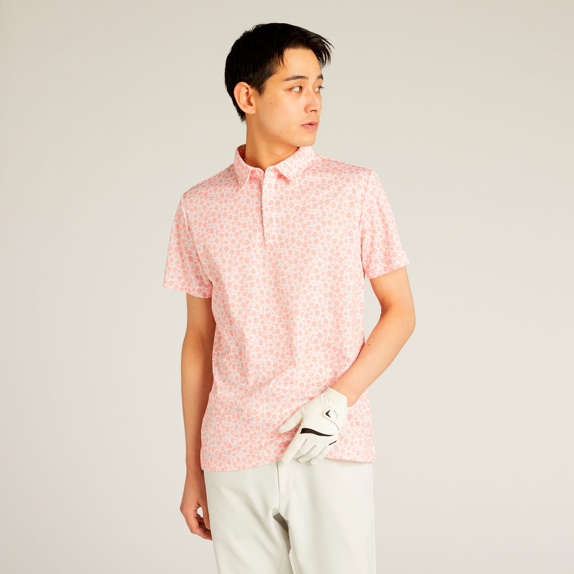プーマ ゴルフ　コブラ 半袖ポロシャツ メンズ2XL Puma ピンク PUMA プーマ メンズ ゴルフ PUMA x ARNOLD PALMER フローラル