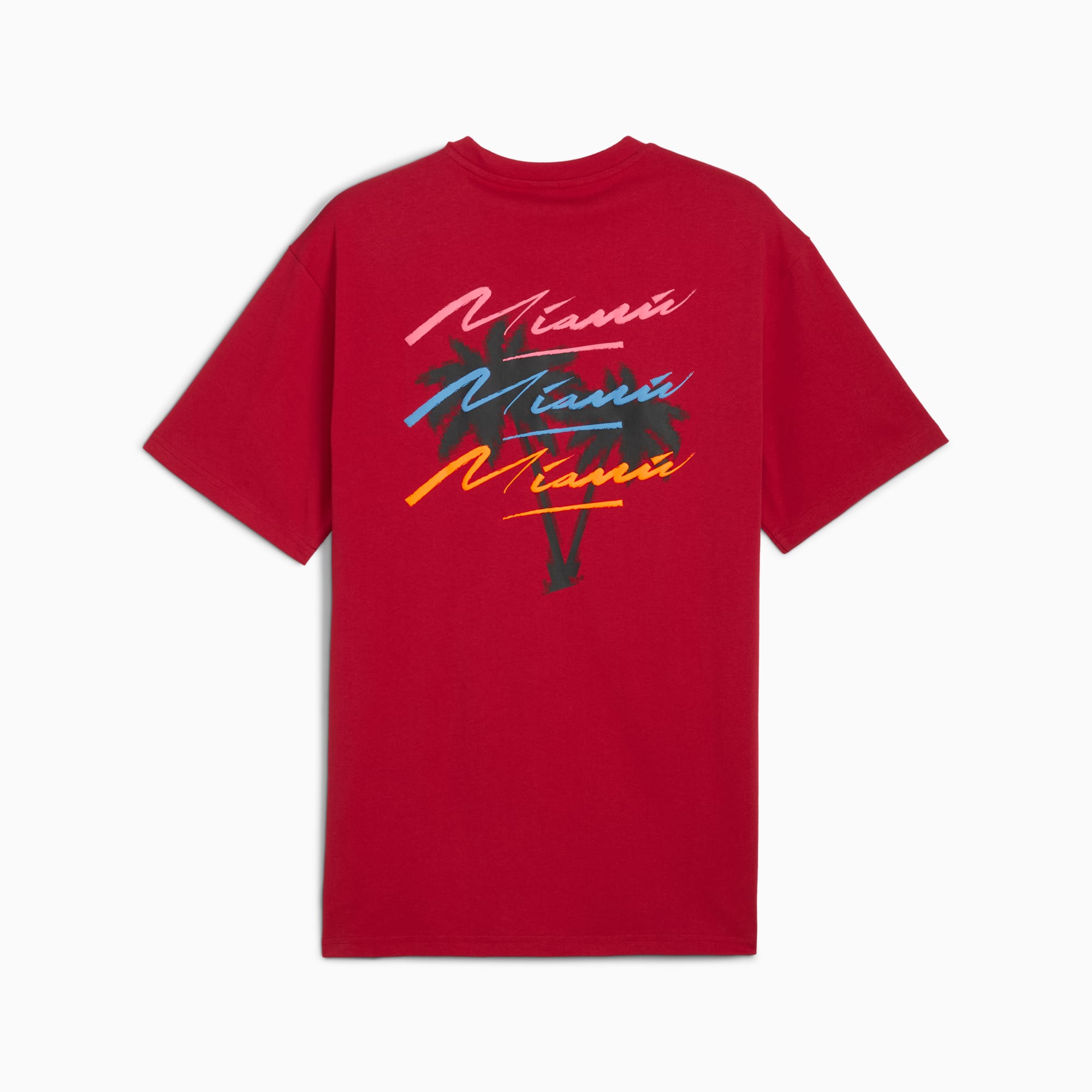 Scuderia Ferrari Miami Graphic Tee Men, Dark Crimson, large