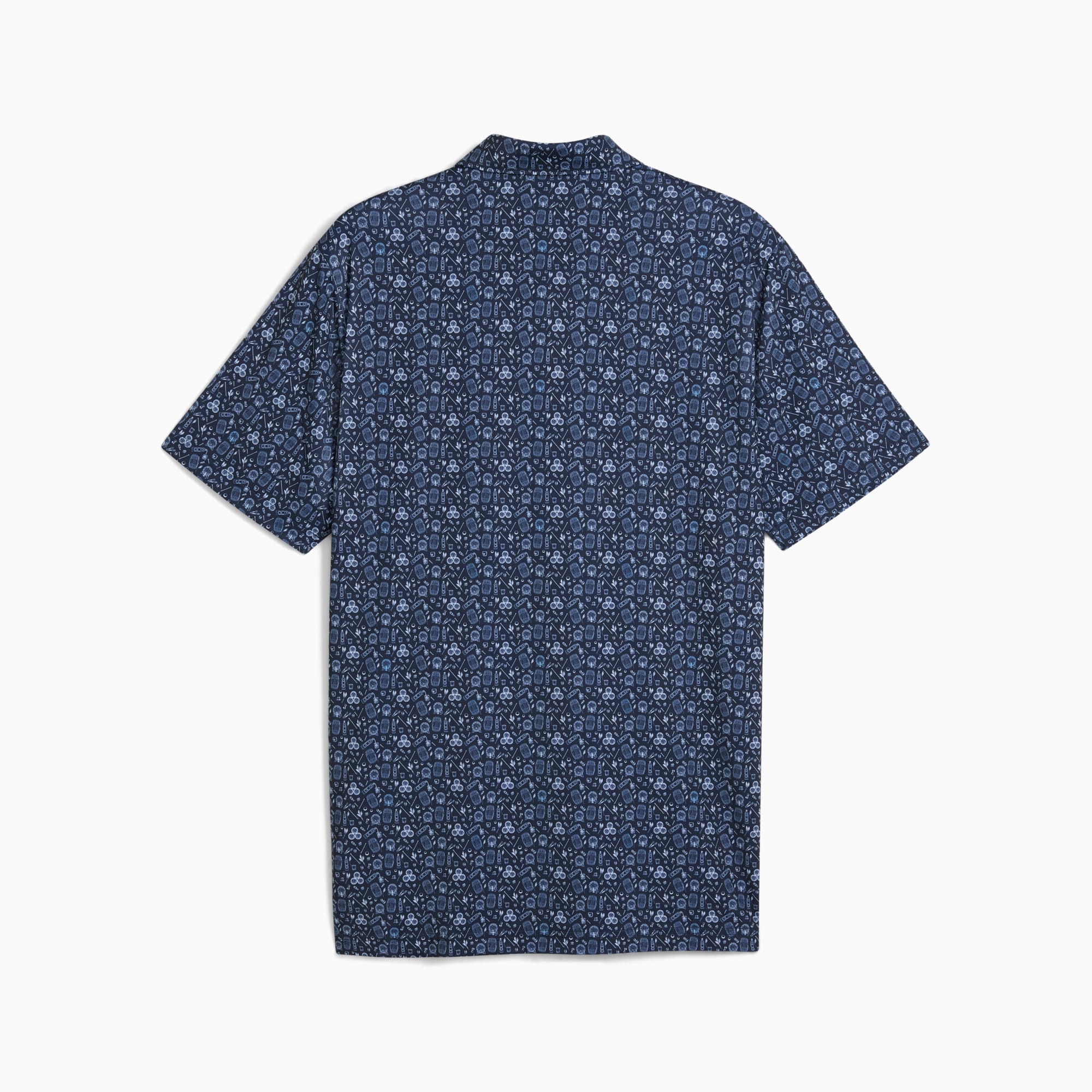 MATTR Port Golf Polo Men, White Glow-Deep Navy, large