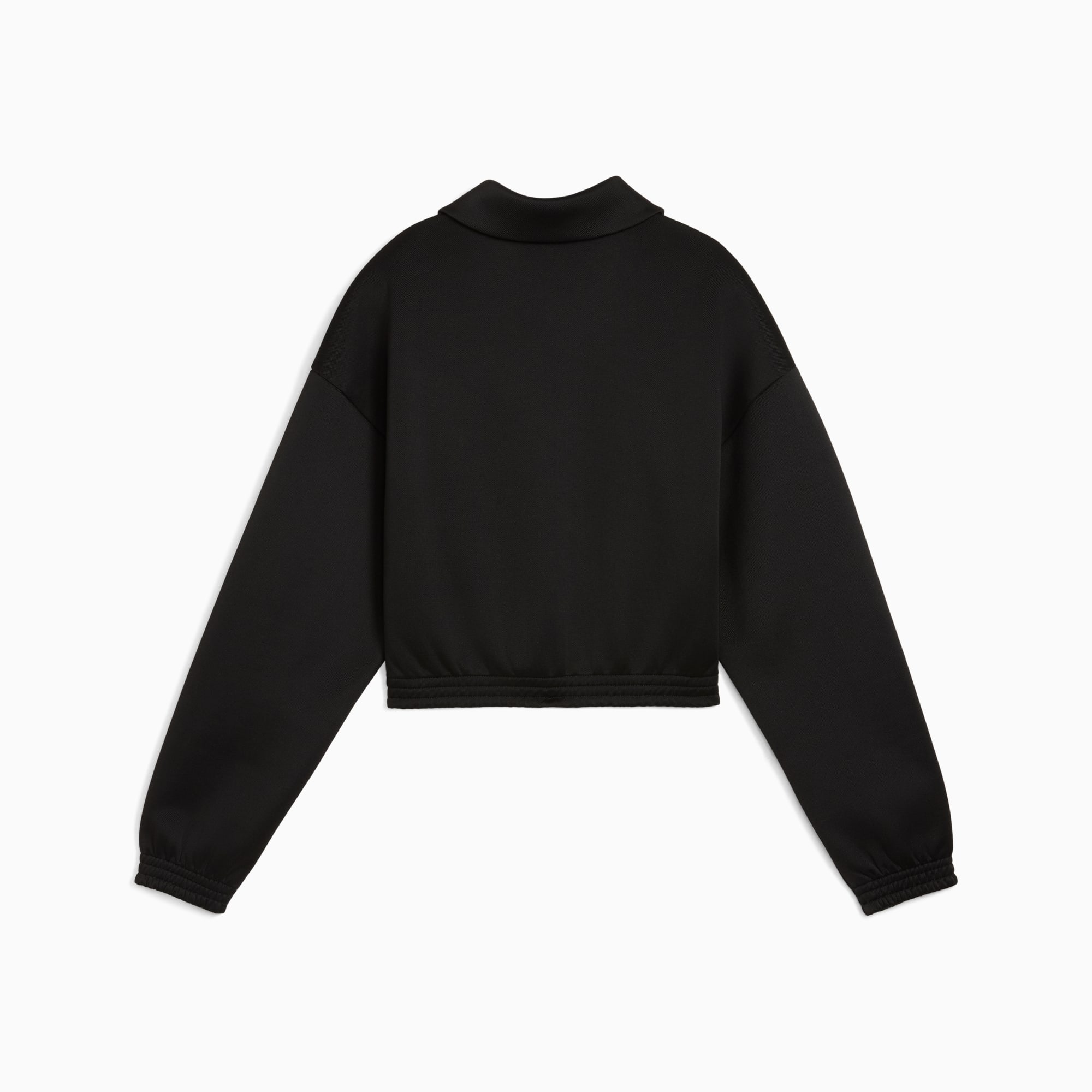 Relaxed Cropped Track Jacket Women, PUMA Black, large