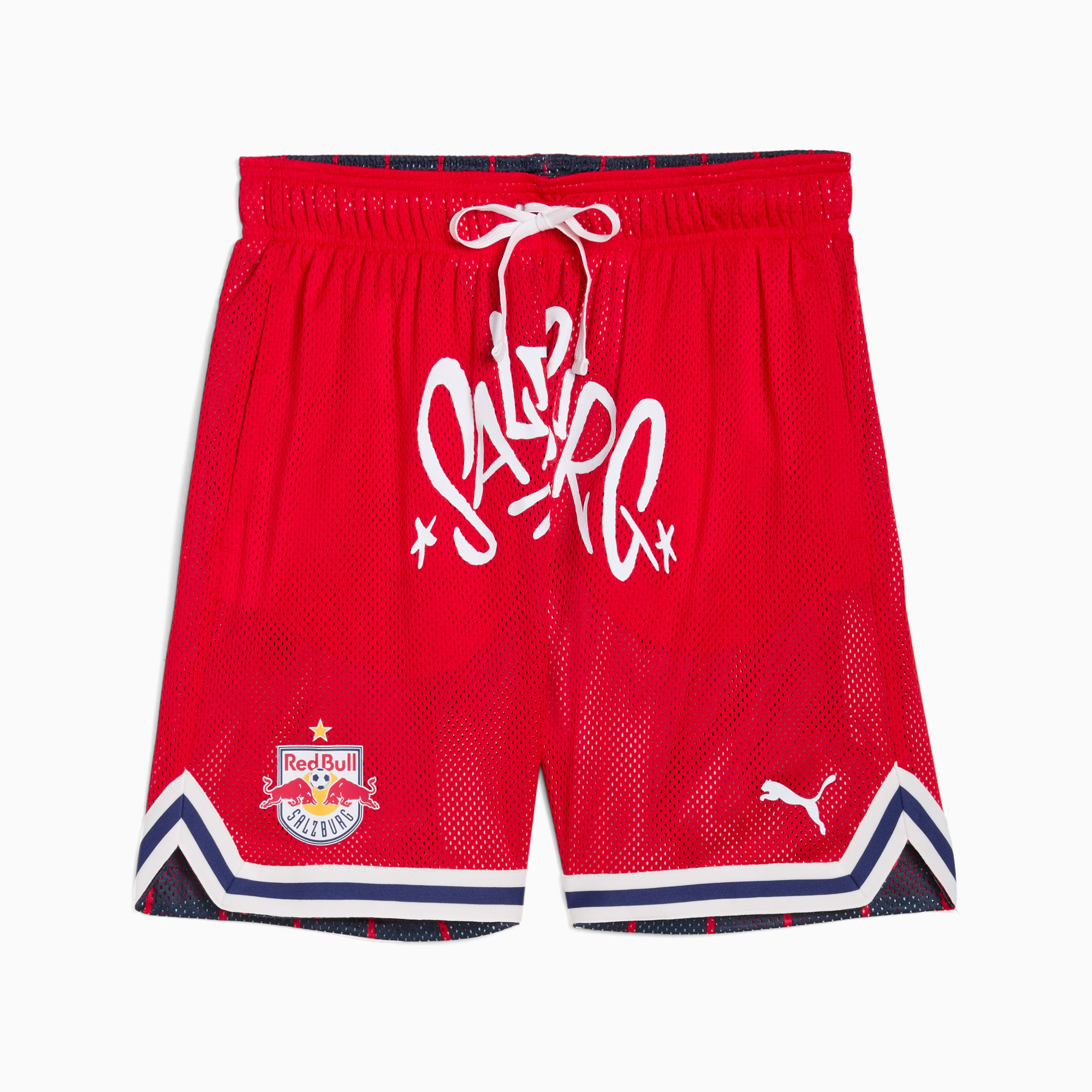 PUMA HOOPS x FC RED BULL SALZBURG Shorts Men, PUMA Red-Navy-AOP, large