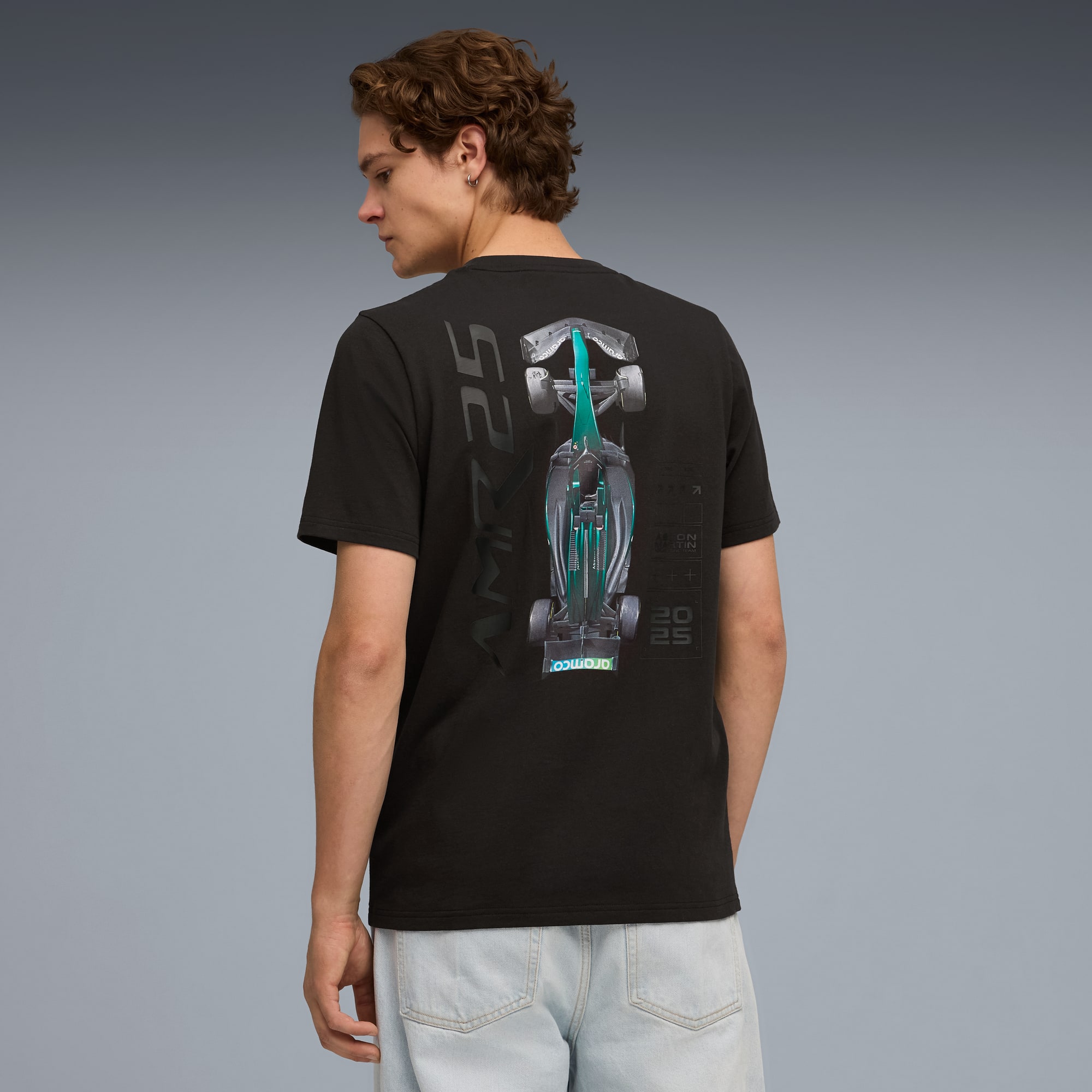 PUMA x ASTON MARTIN ARAMCO F1® TEAM Graphic T-Shirt Herren, PUMA Black, large